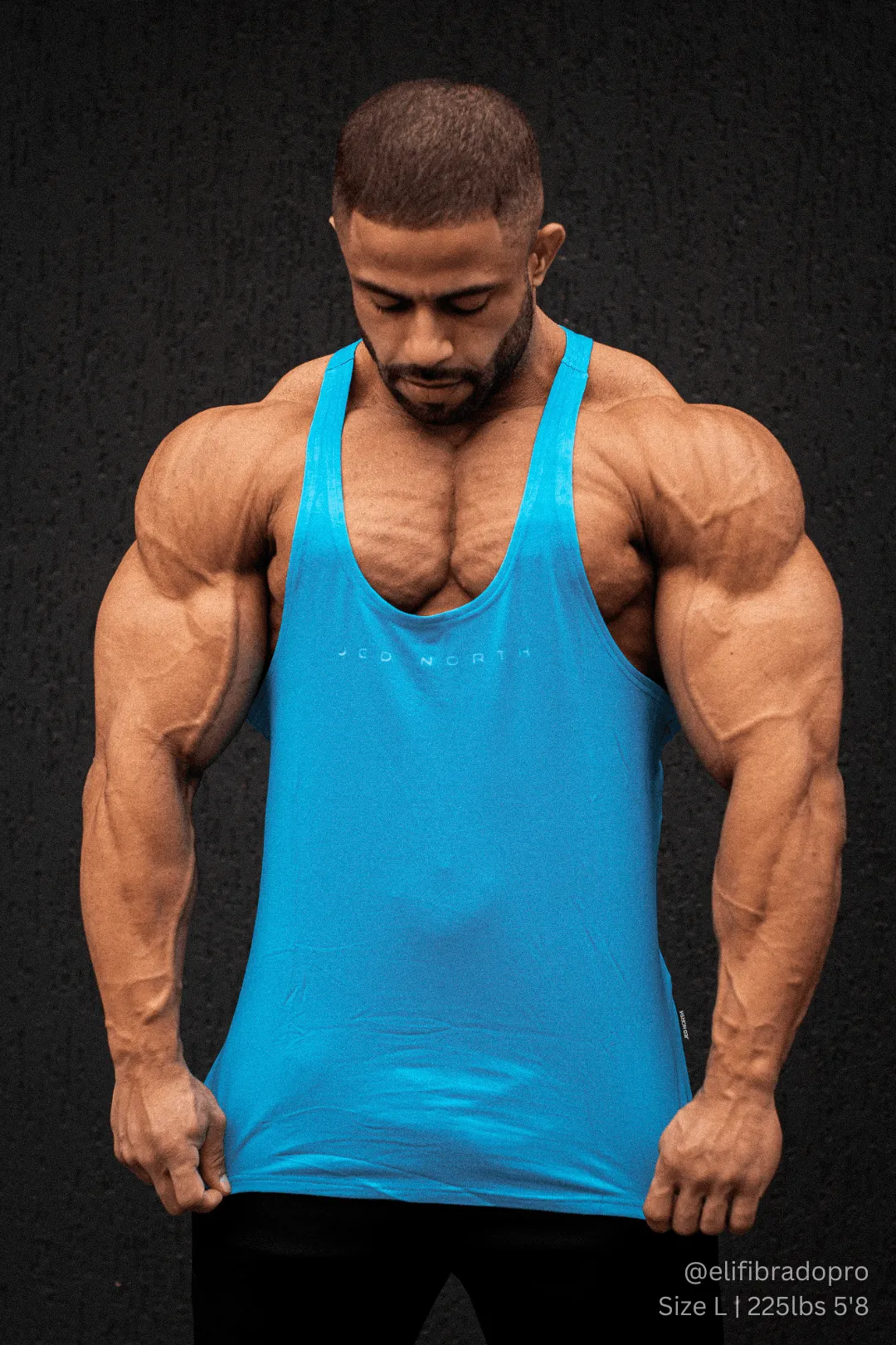 corporate users individual users Classic Bodybuilding Racerback Stringer - Sky Blue