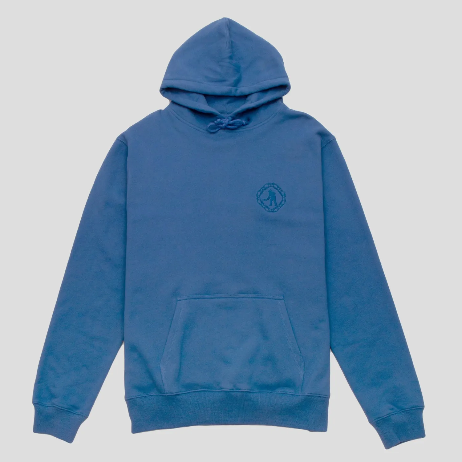 Pass~Port Organic Embroidery Hoodie - Royal Blue Classic Layer Satin