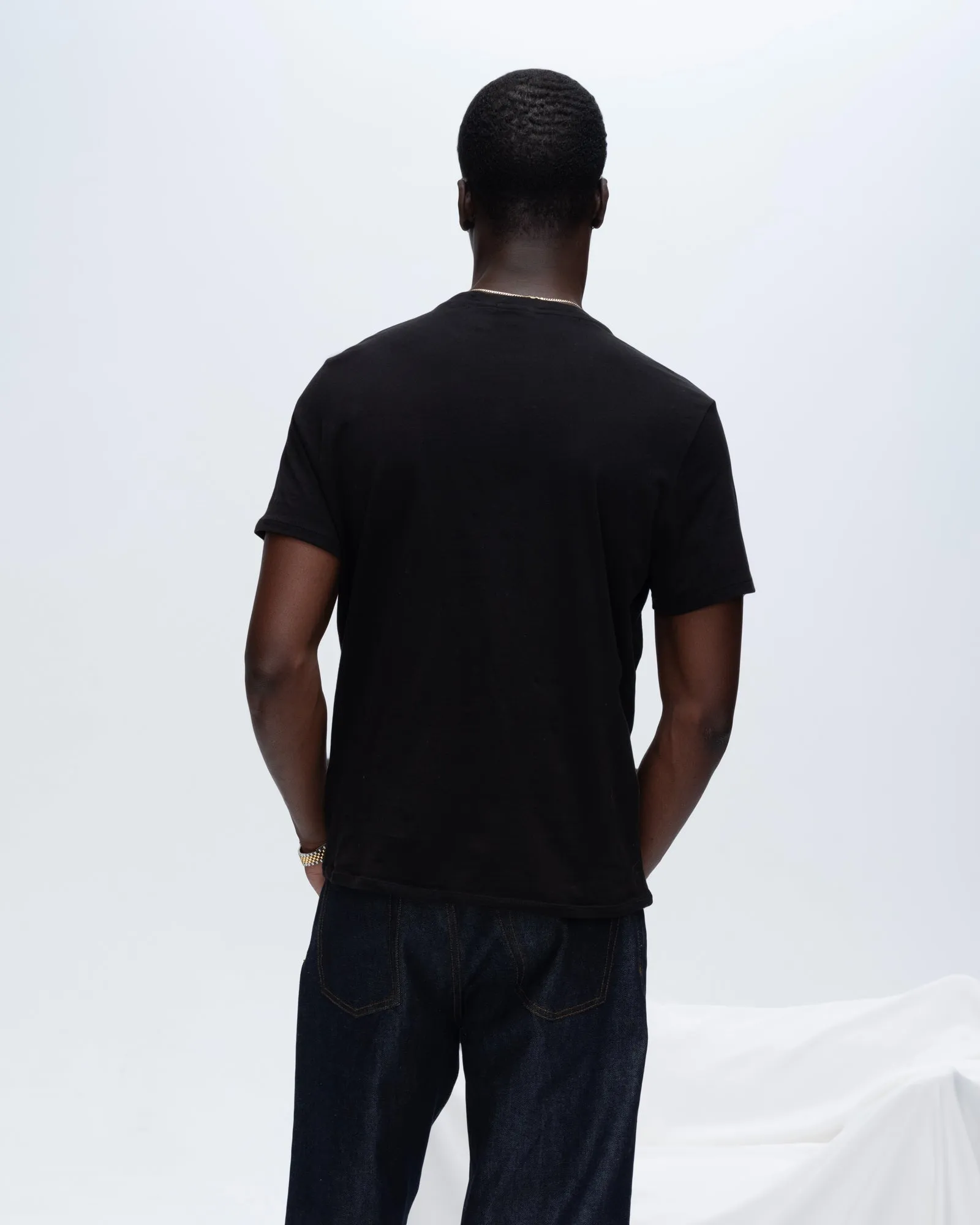 Fresh Outfit Classic Jersey Crew Neck Tee - Black