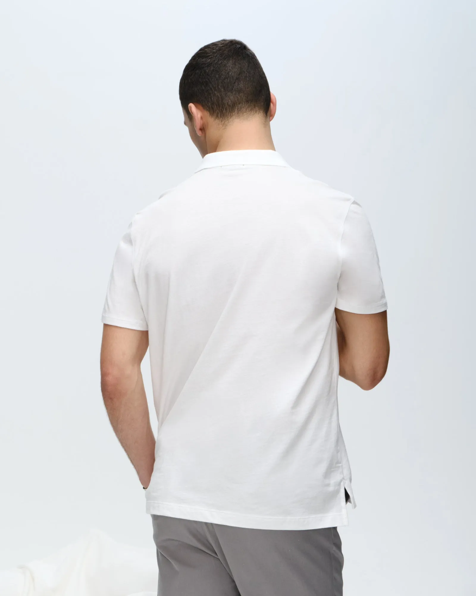 Sustainable production Social Meetup Classic Jersey Polo - White