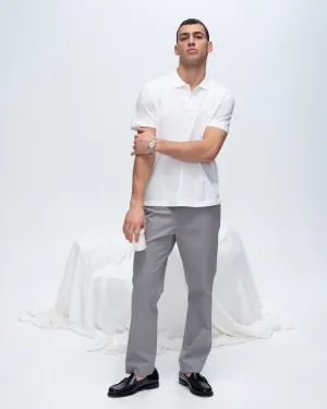 Classic Jersey Polo - White Soft Texture