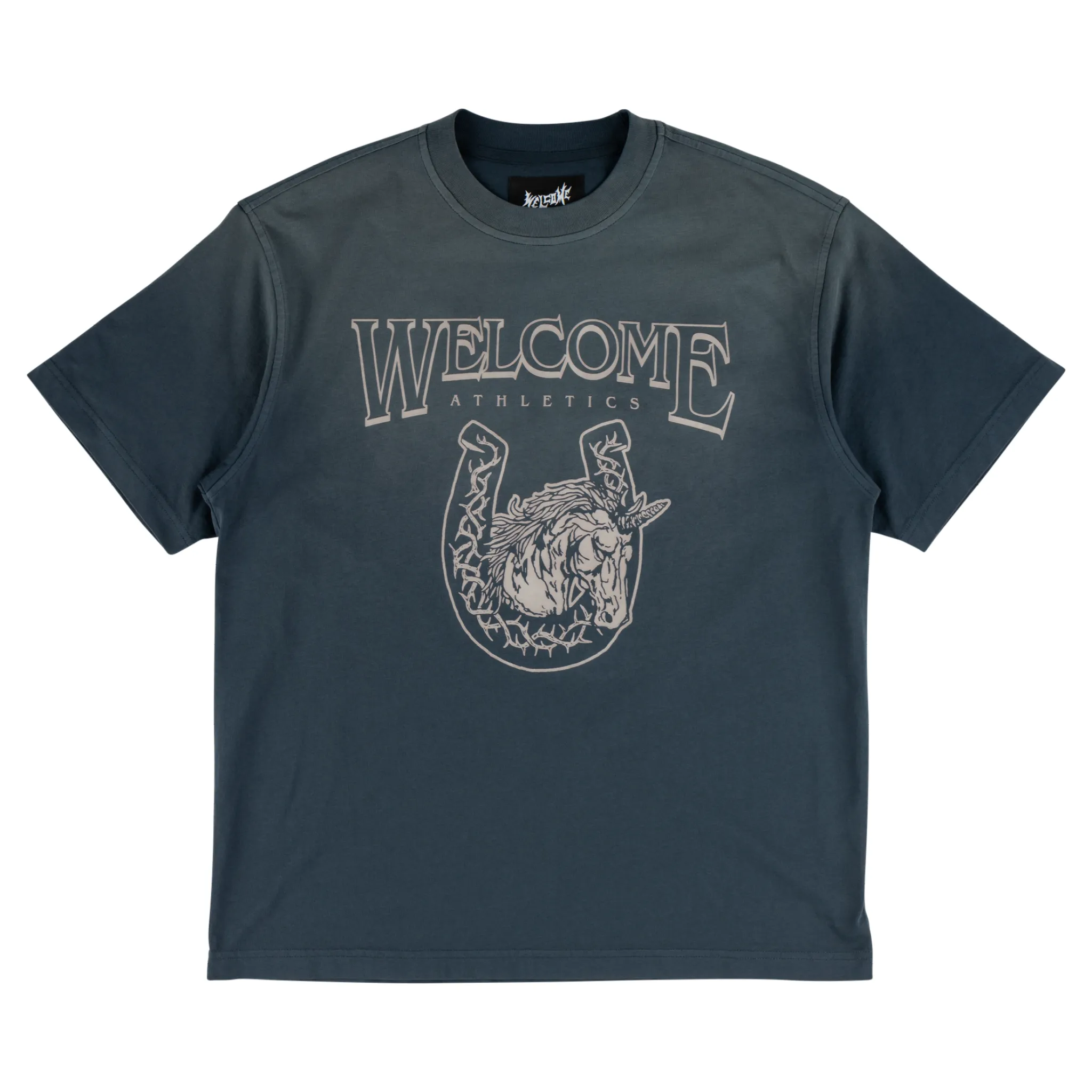 Mascot Enzyme-Washed Boxy Knit Tee Chill Design Casual Comfort Design