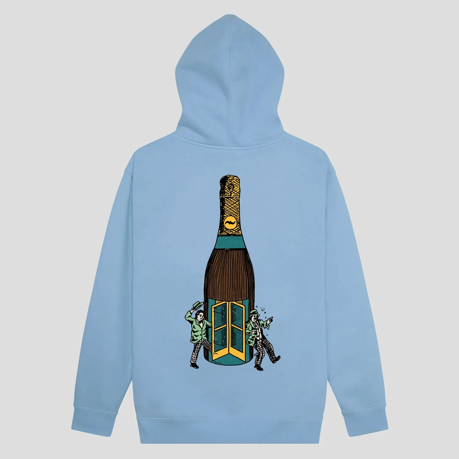 Travel Companion Cold-Weather Gear Pass~Port Wine Em' Hoodie - Light Blue