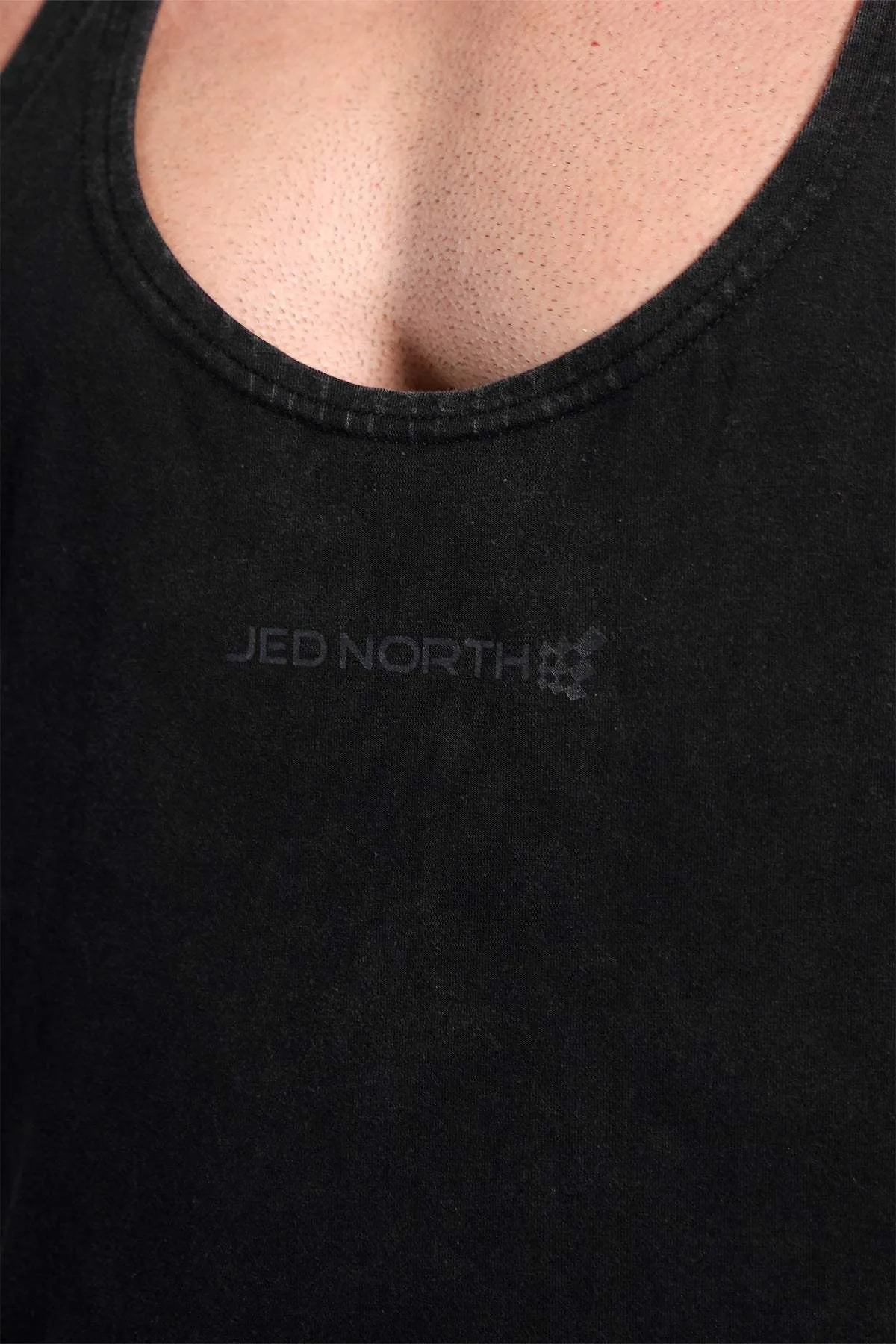 Classic Vintage Washed Racerback Stringer - Charcoal Flex Fit Armholes