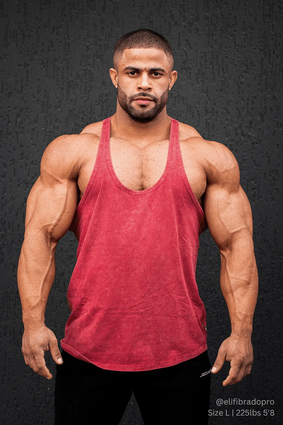 Classic Vintage Washed Racerback Stringer - Crimson arctic scene Low Bulk Design