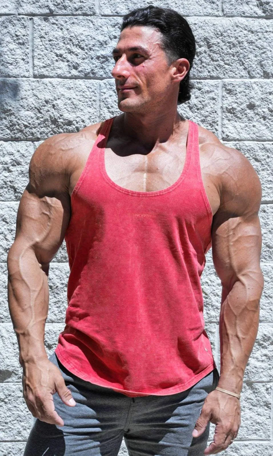 military civilian integration Classic Vintage Washed Racerback Stringer - Crimson