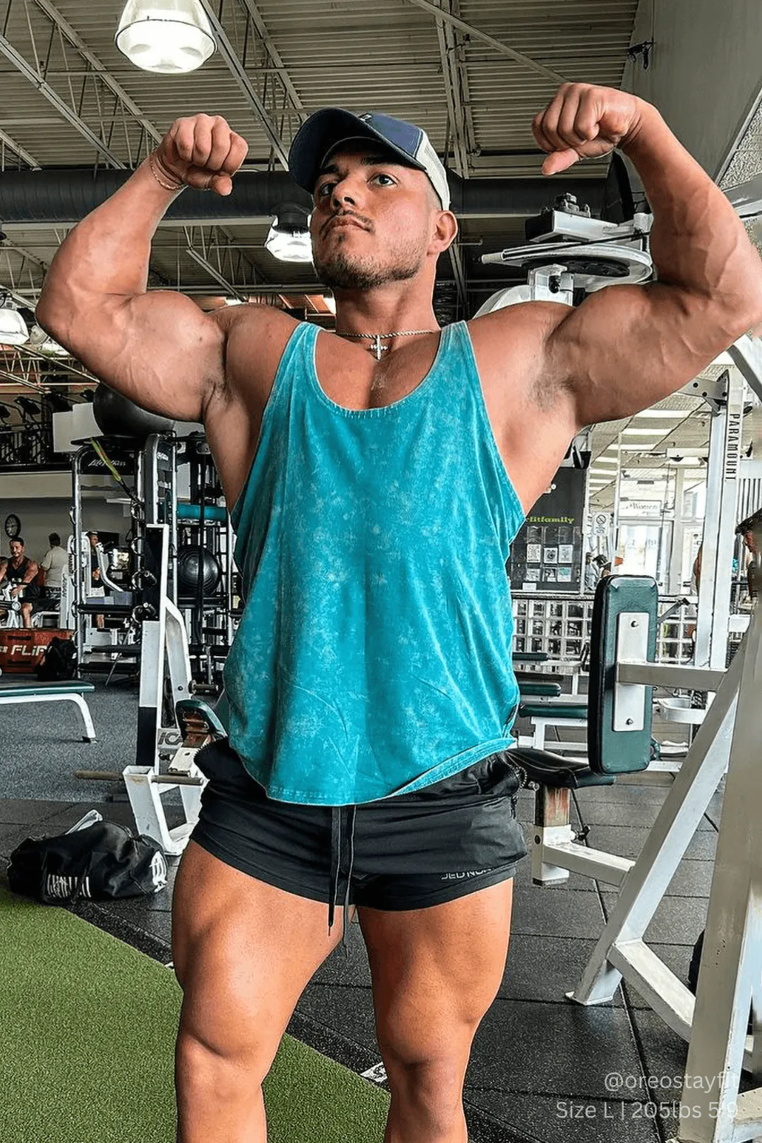 Classic Vintage Washed Racerback Stringer - Deep Sea non - magnetic