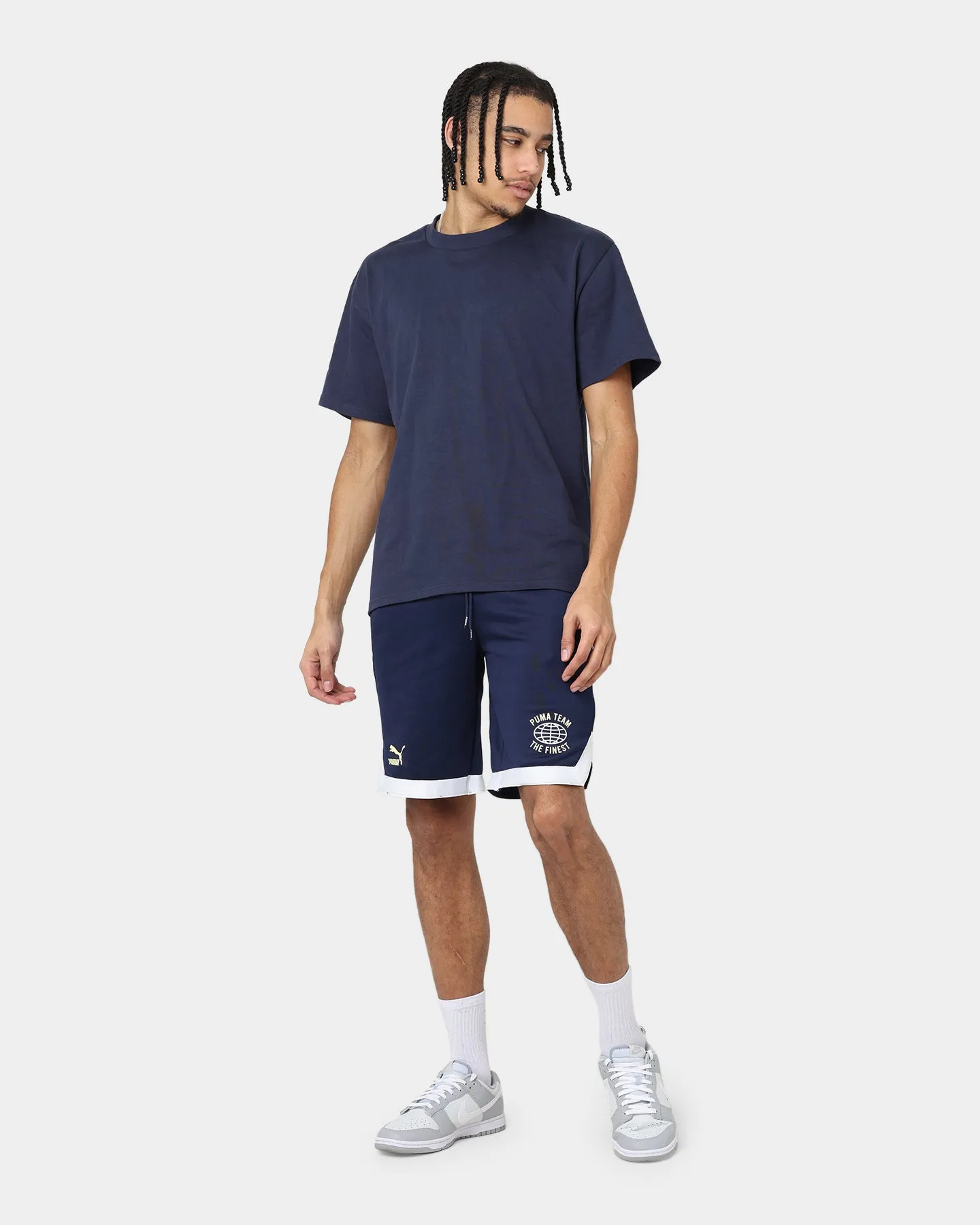 Sweat Wicking Lining Puma Puma Team Shorts 8" PT Shorts Peacoat