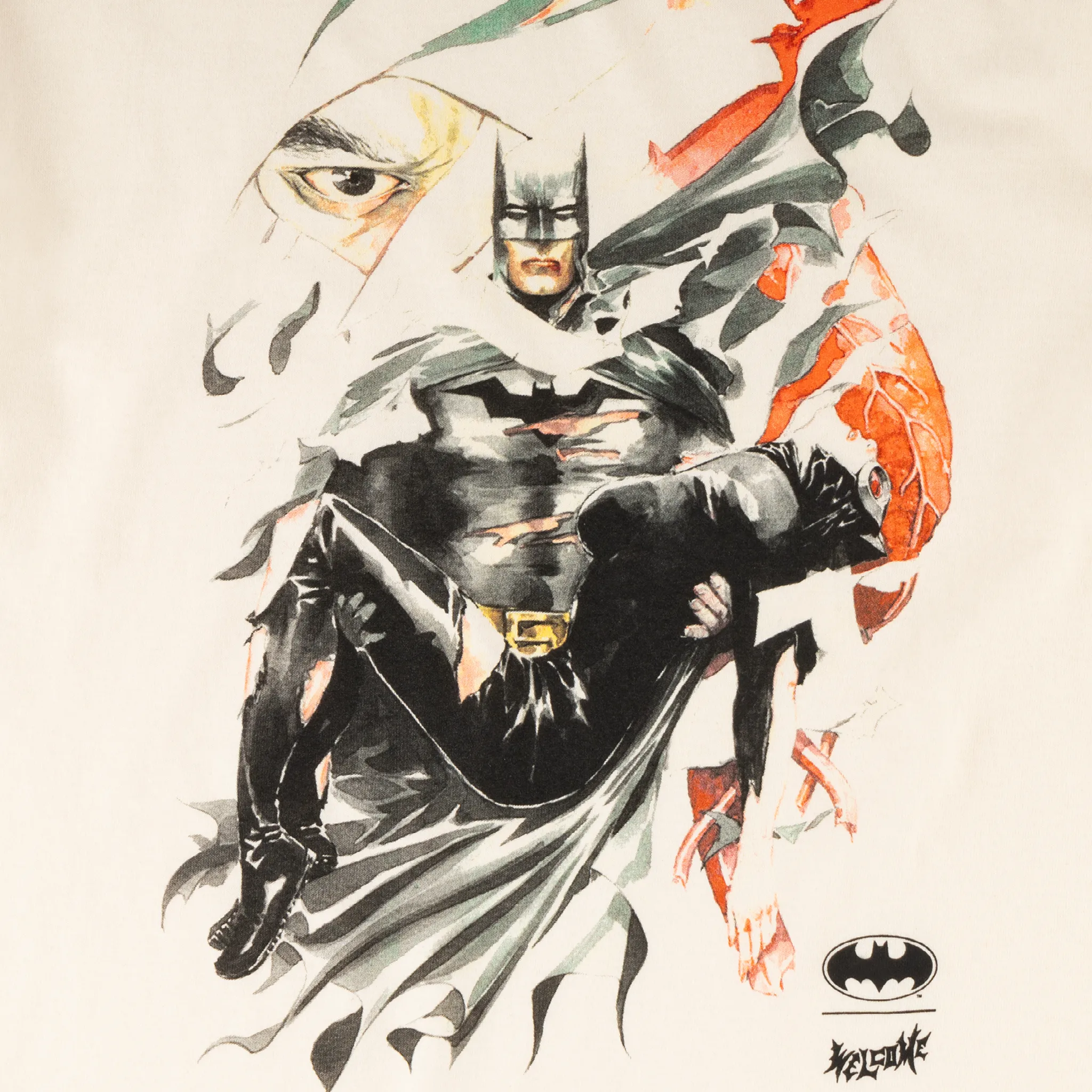 Comfy Look Wear Recycled Polyester Batman x Welcome - Heart of Hush Tee