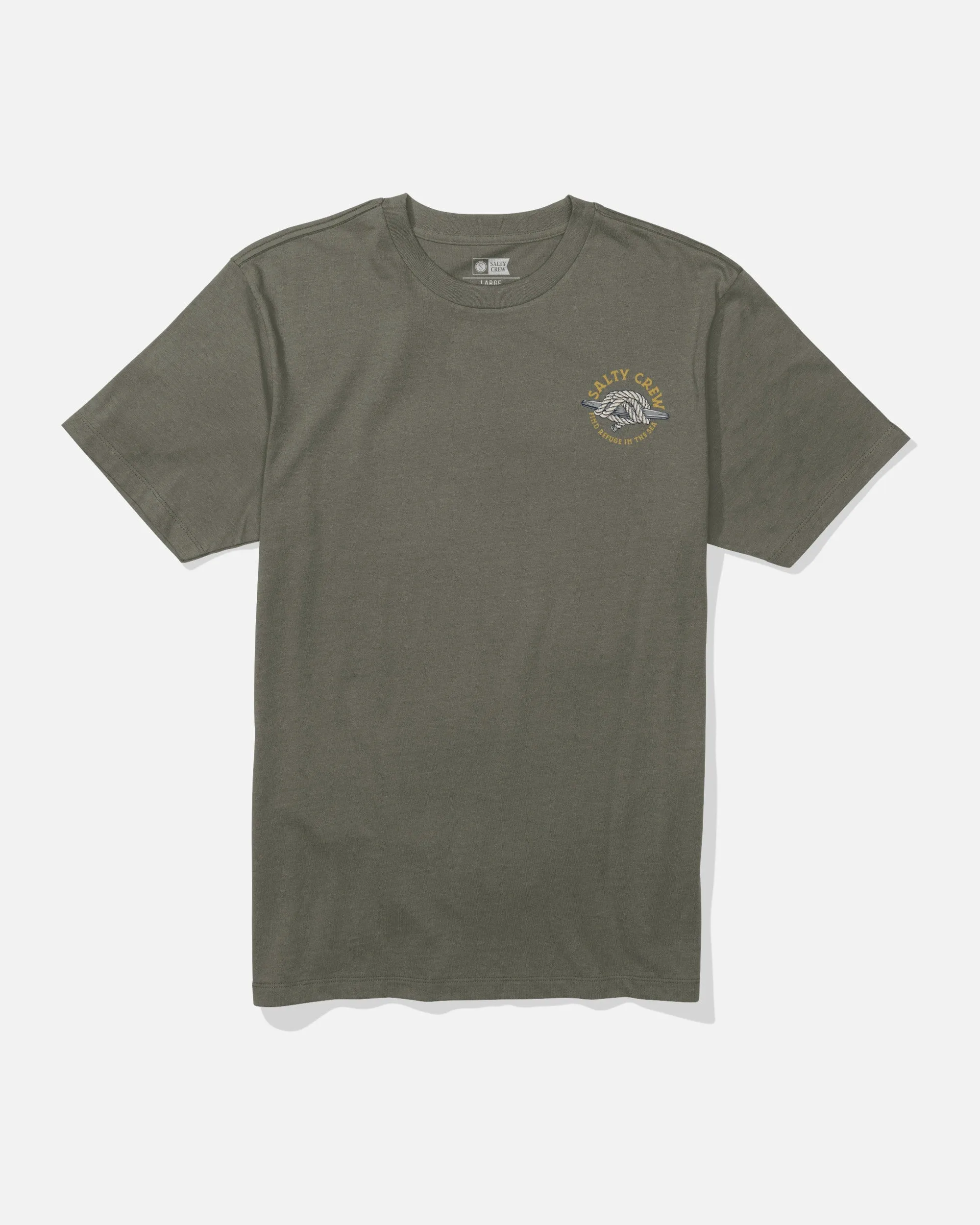Cleat Knott Ss Tee - Dusty Olive Drip Dry Fabric