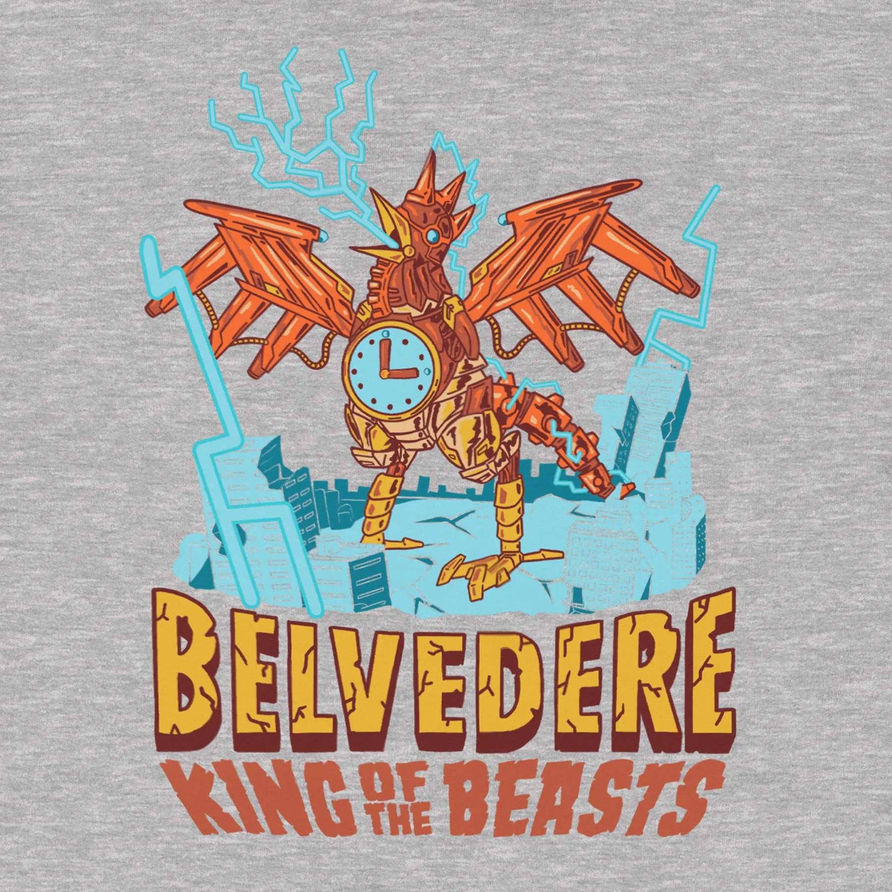 Clock-atrice Hoodie (Gray) fluffy texture Fashion Top