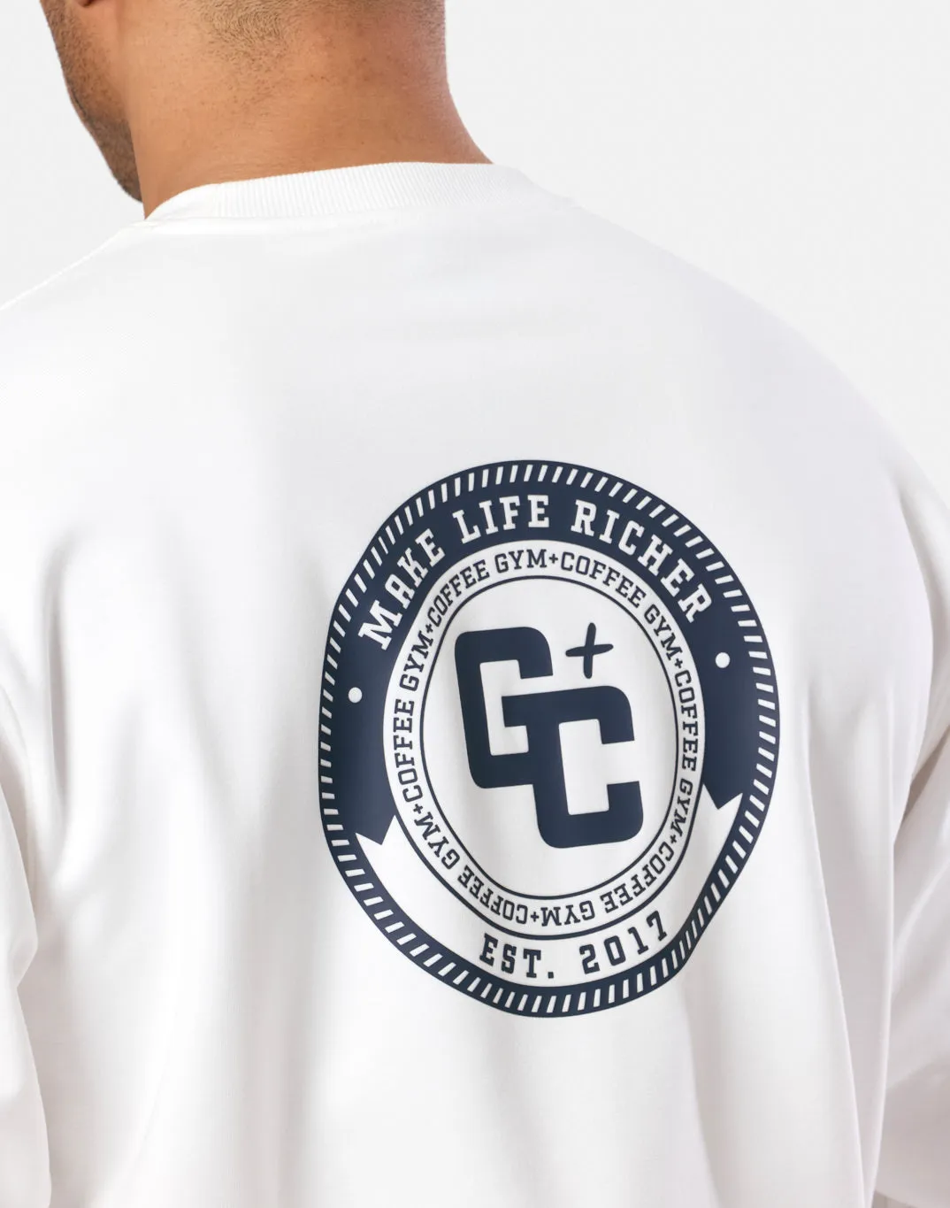 Sporty Style Weekend Sporty Clubhouse Crew in Ultra White