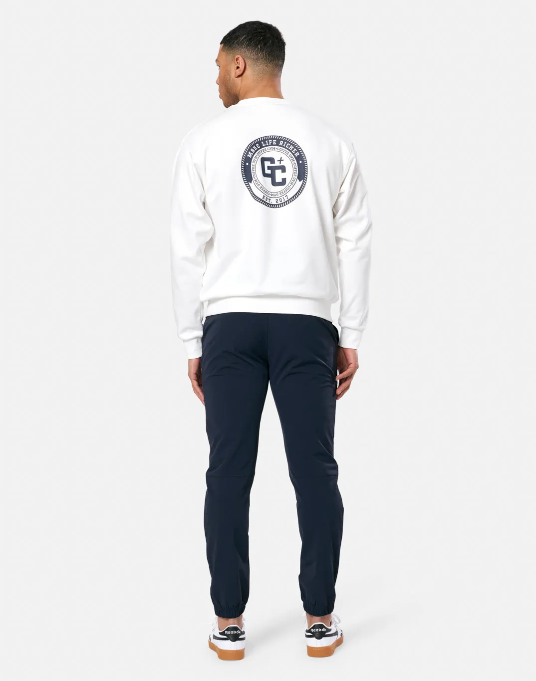 ethnic print Clubhouse Crew in Ultra White