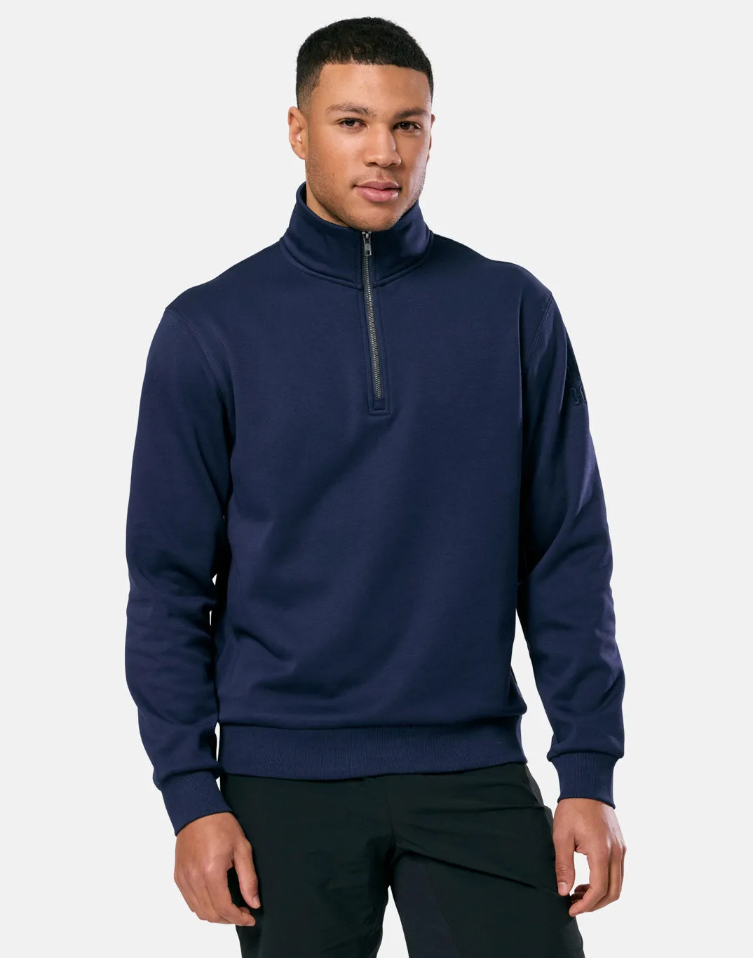 Earthy Tones Fashionable Look Clubhouse Half Zip in Twilight Navy