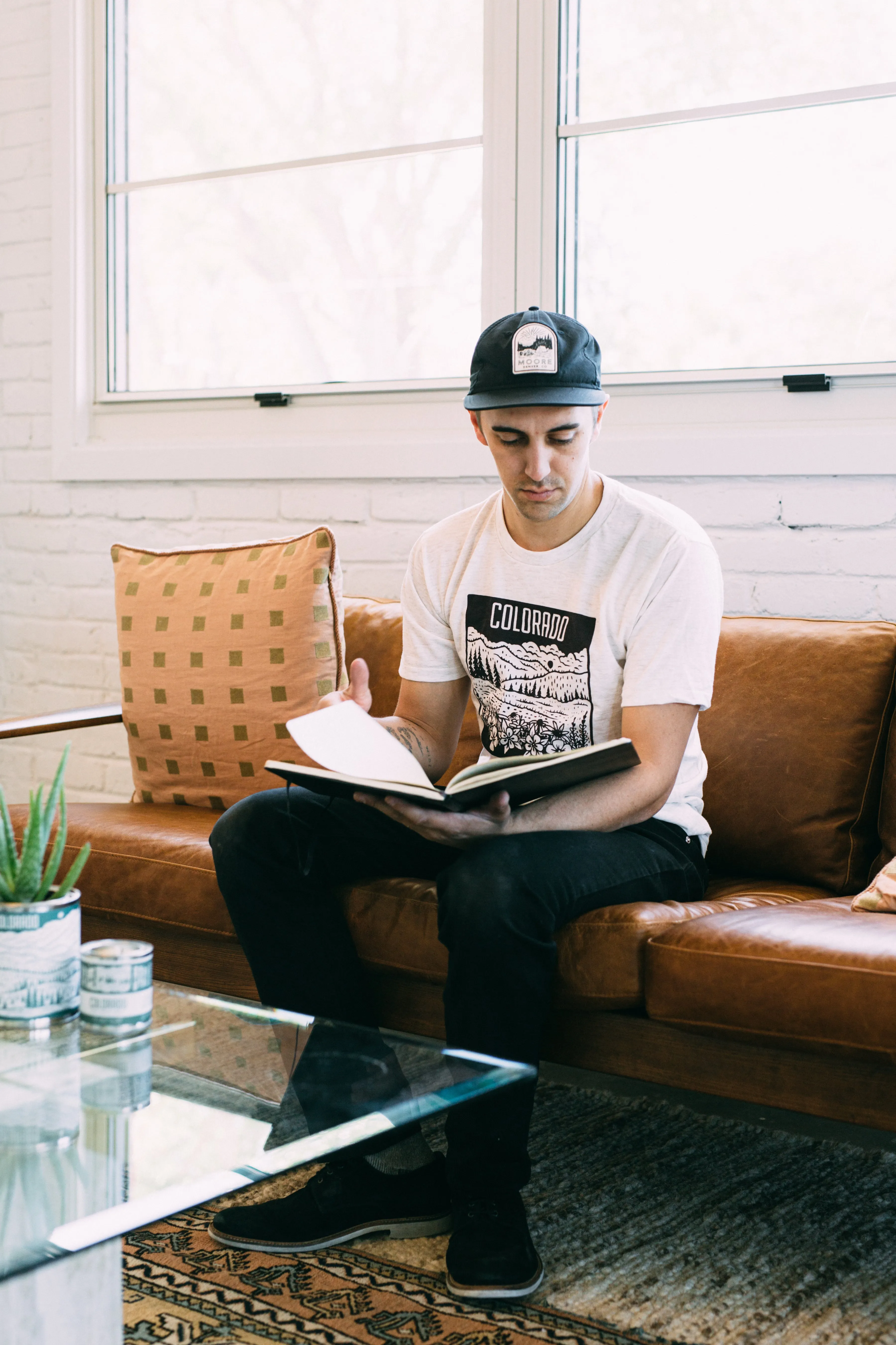 Colorado Mountain Tee-Oatmeal HighThreadCount