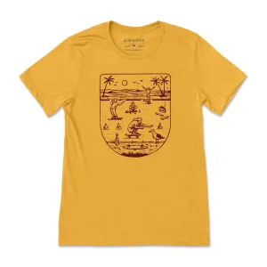 Skaters Tee-Mustard Casual Layer Look
