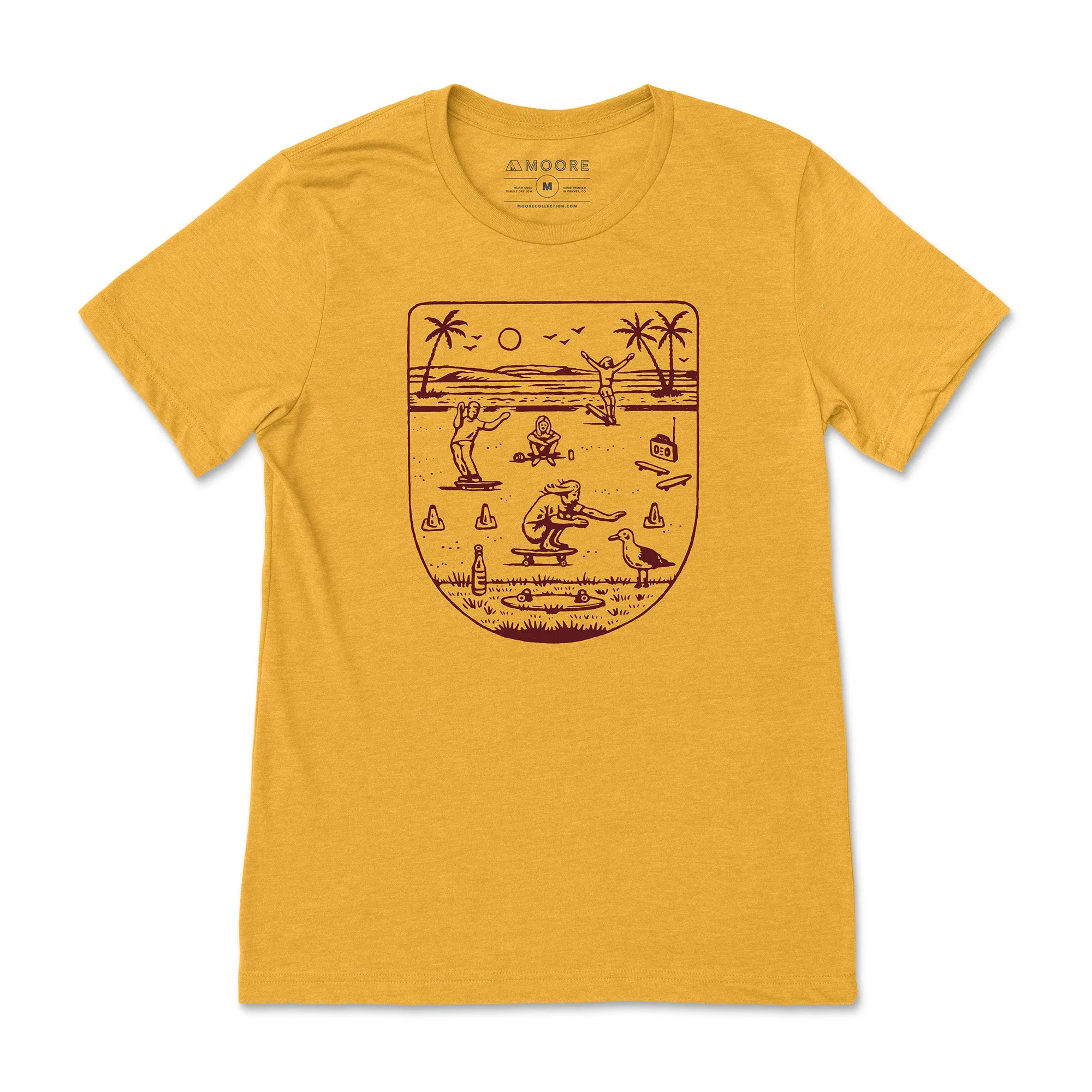 Travel Friendly Perfect For Relaxing Skaters Tee-Mustard