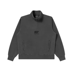 SUPERCAR LOGO HALF ZIP SWEAT CHARCOAL Matte Finish Classic Active