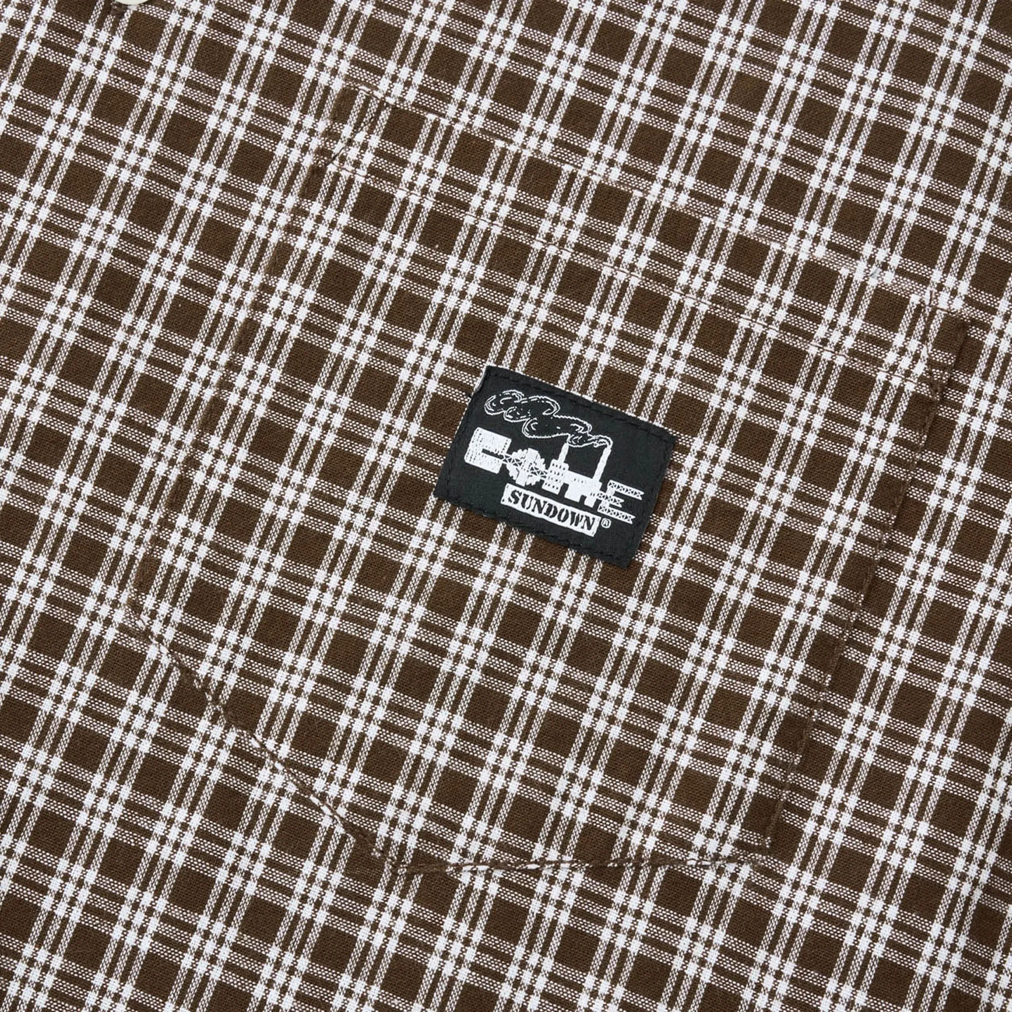 Monochrome Palette Premium Style Come Sundown Stacks Shirt - Brown / White