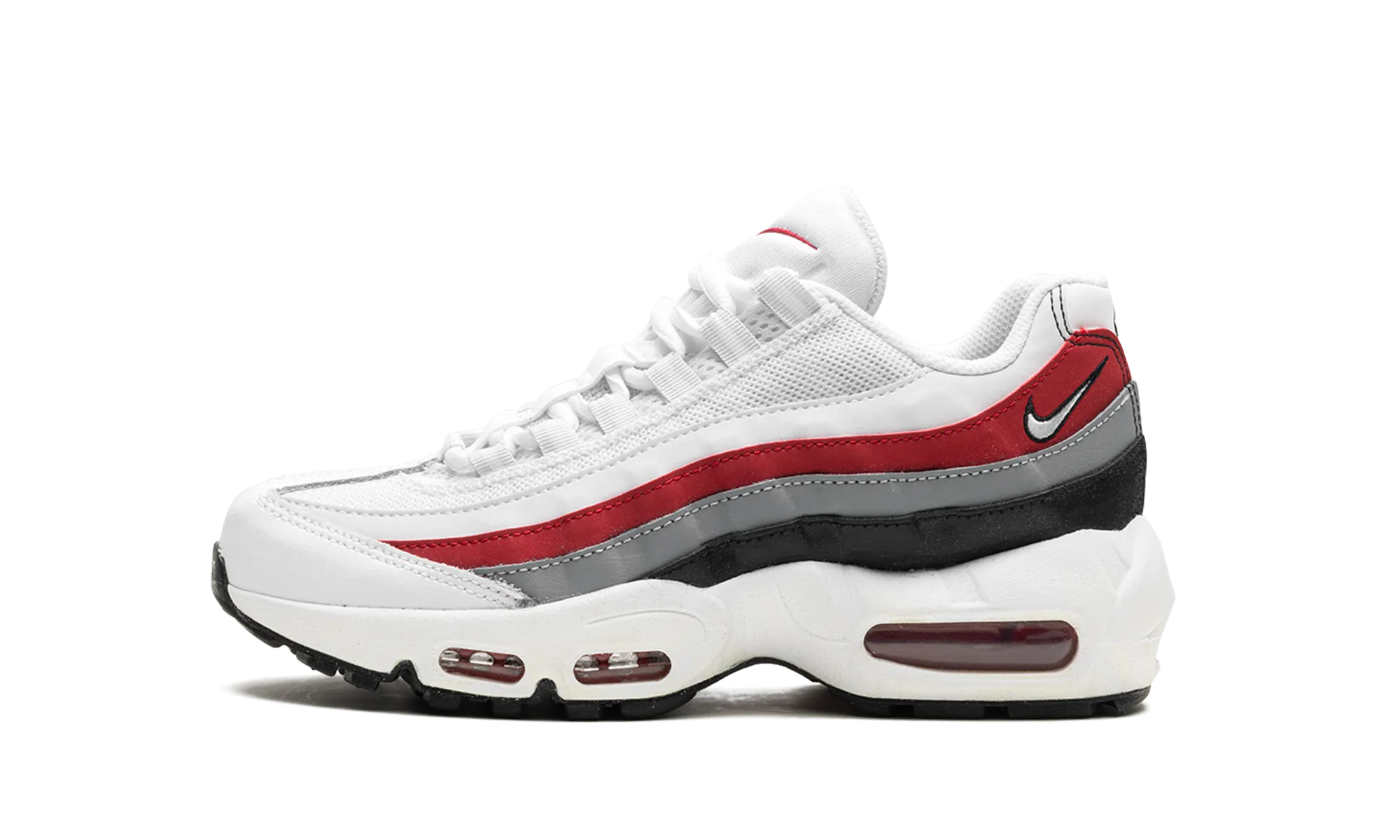 Air Max 95 Recraft GS "Black Varsity Red" Sustainable Leather