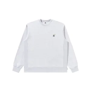 Soft Touch SMALL OG LABEL DECO CREW SWEAT ASH
