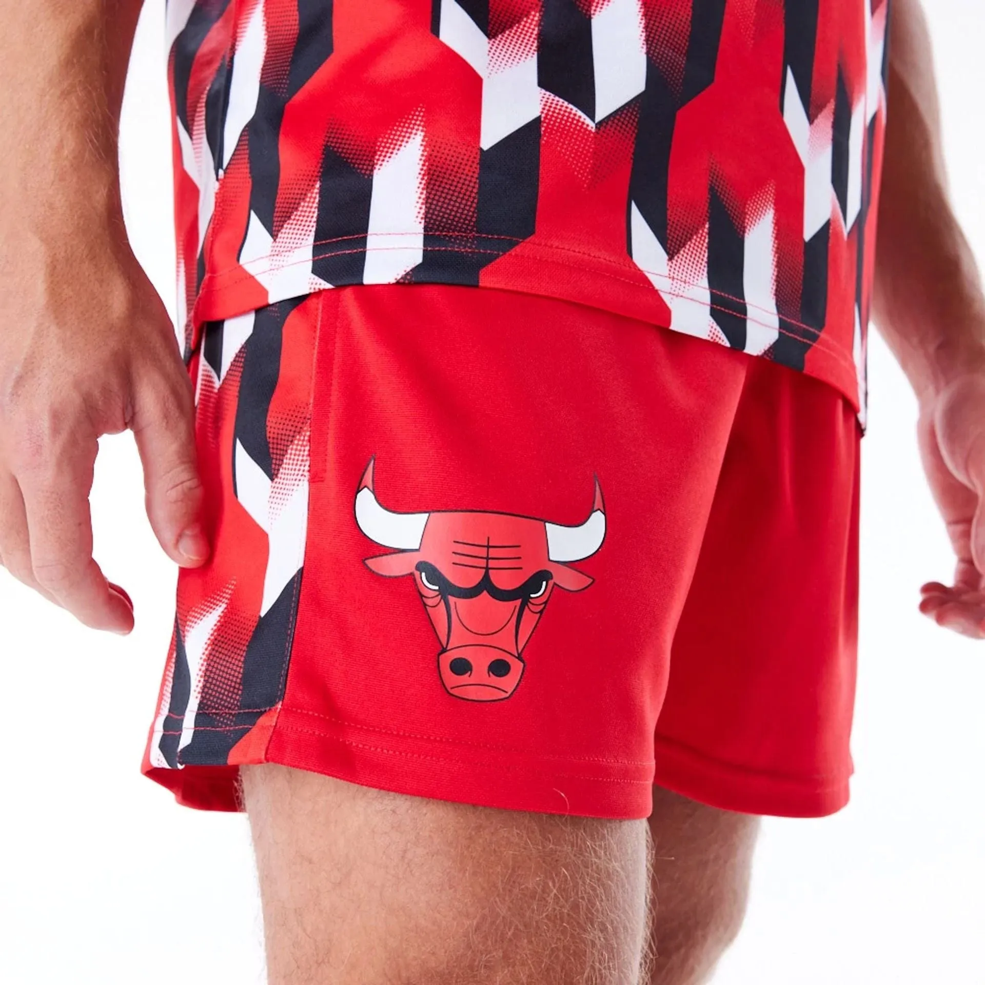 Free Fit Anti Pilling Fabric Chicago Bulls NBA Soccer Red Short Shorts
