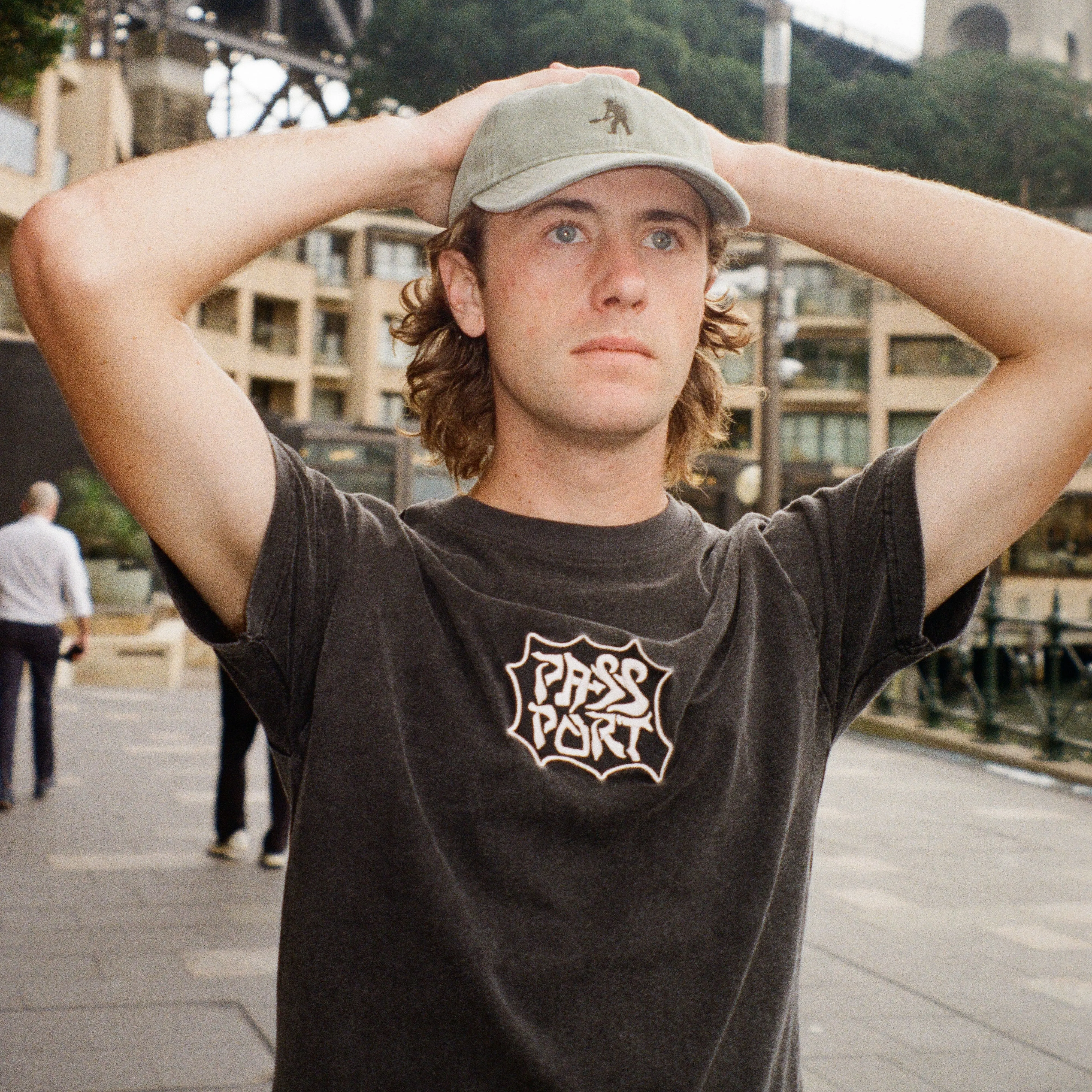 Pass~Port Glyph Tee - Acid Black Breathable Mesh Panels Work efficiency