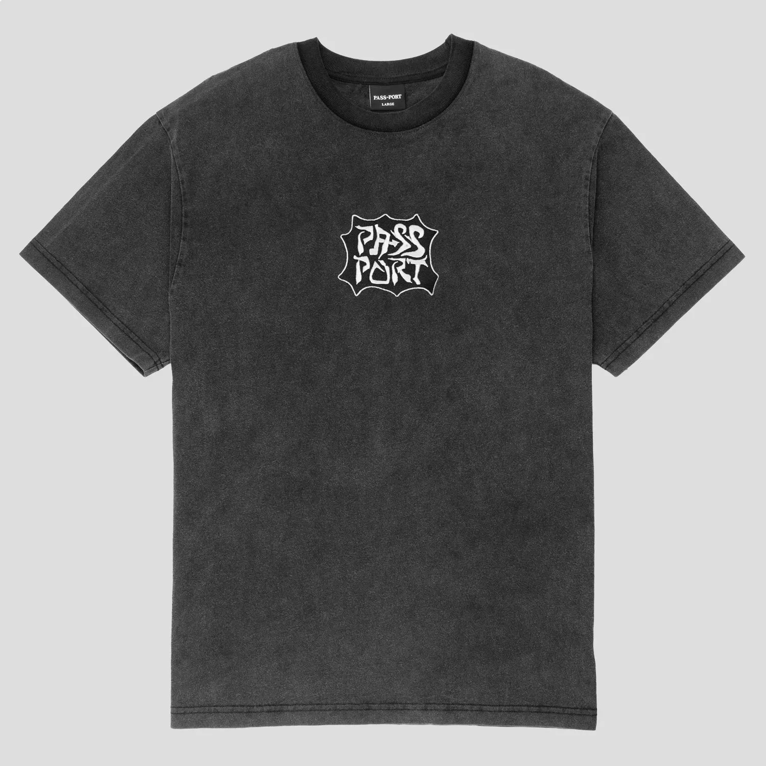 Pass~Port Glyph Tee - Acid Black Sleek Stretch Fit Casual Touch