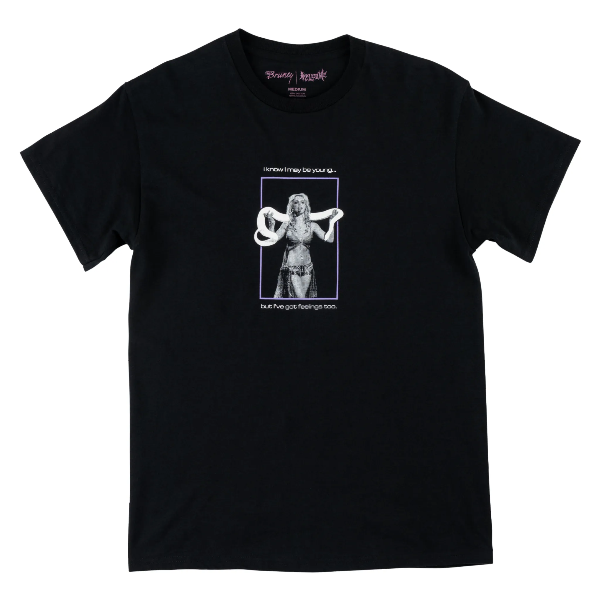 Versatile Layering Britney Spears X Welcome - Princess Tee - Black