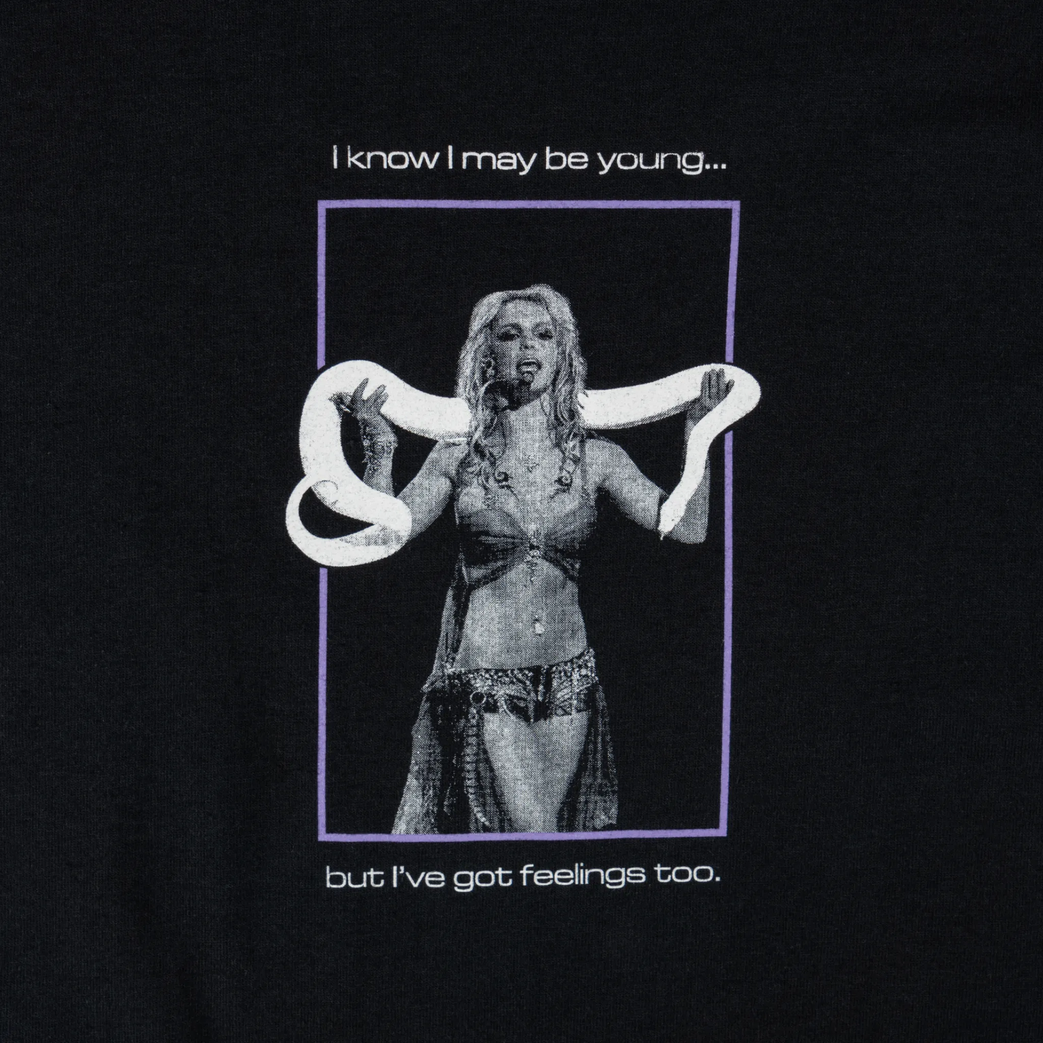 Stretch performance LowImpact Manufacturing Britney Spears X Welcome - Princess Tee - Black