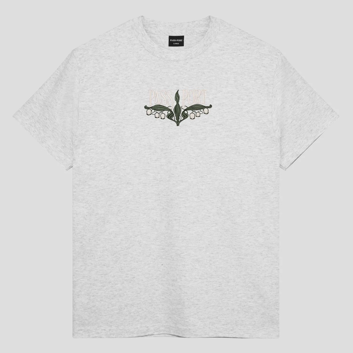 Pass~Port Lily of The Valley Tee - Ash VintageWashEffect Floral Print