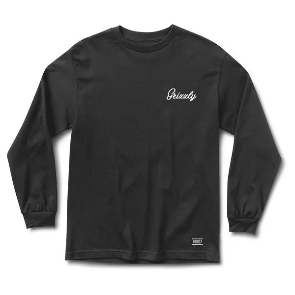 Embroidered Script Logo LS Tee - Black / White Classic Layer homecoming