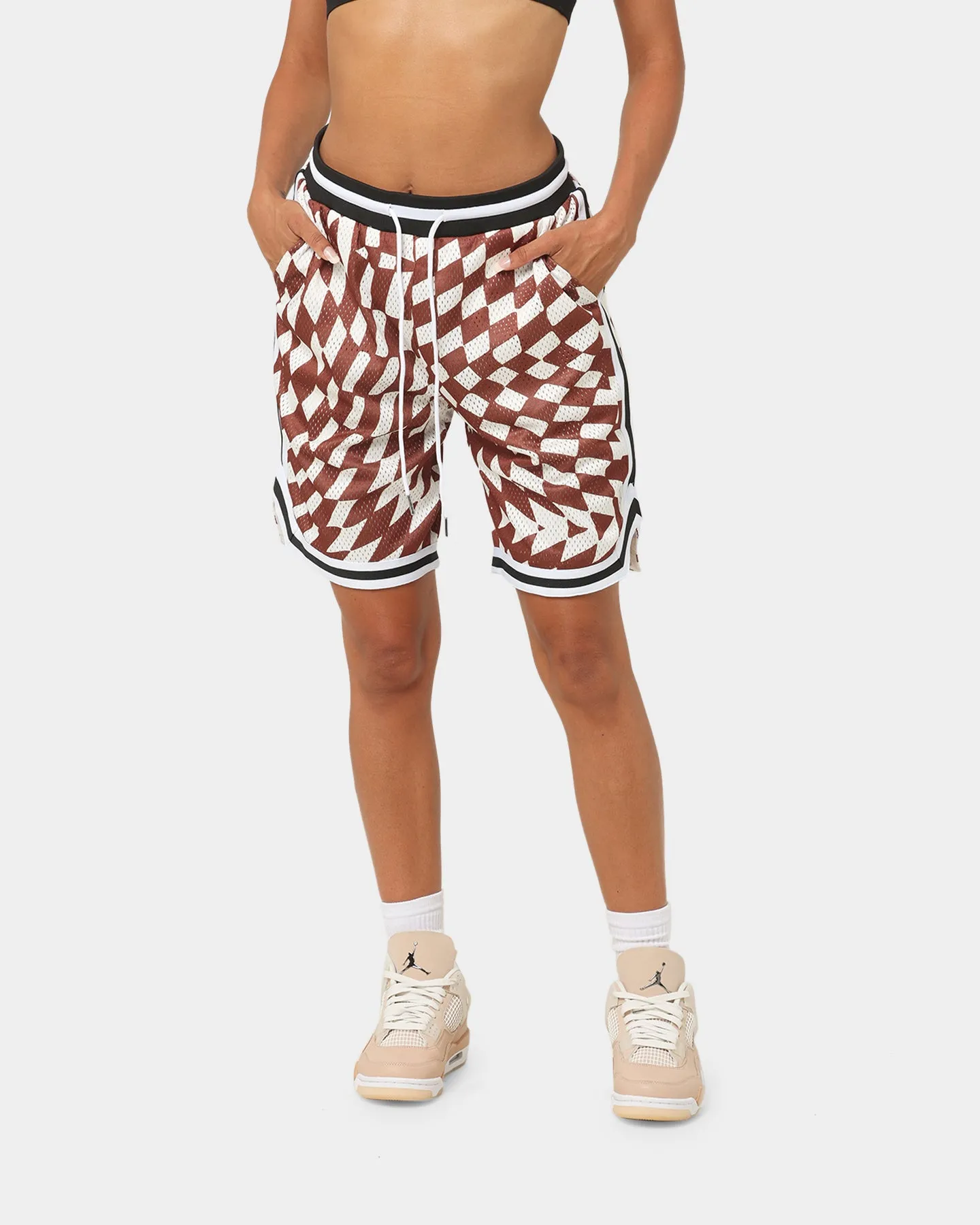 Elastic waist XXIII Cyris Basketball Shorts Cigar/White