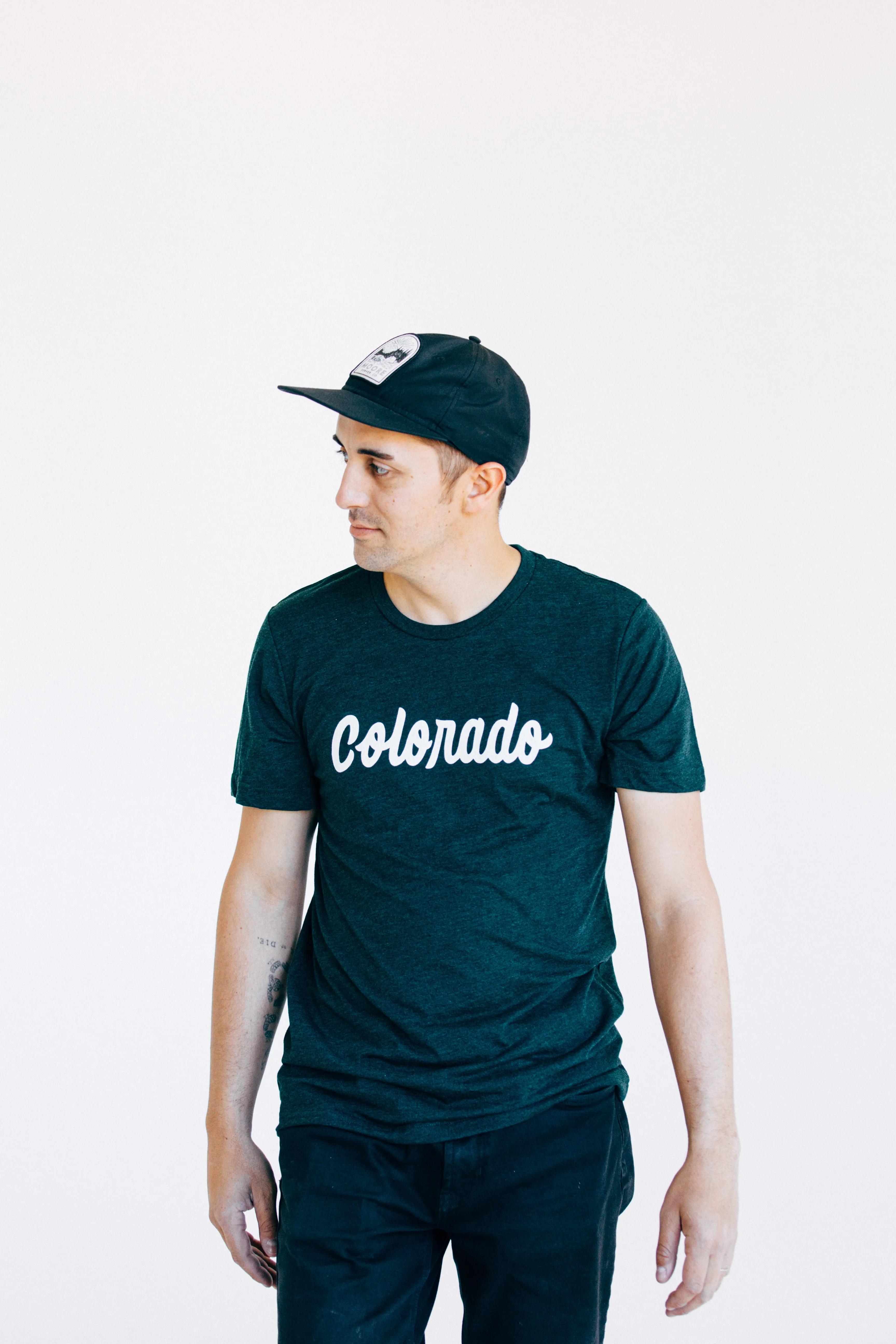 Colorado Tee-Green Raw Hem Finish