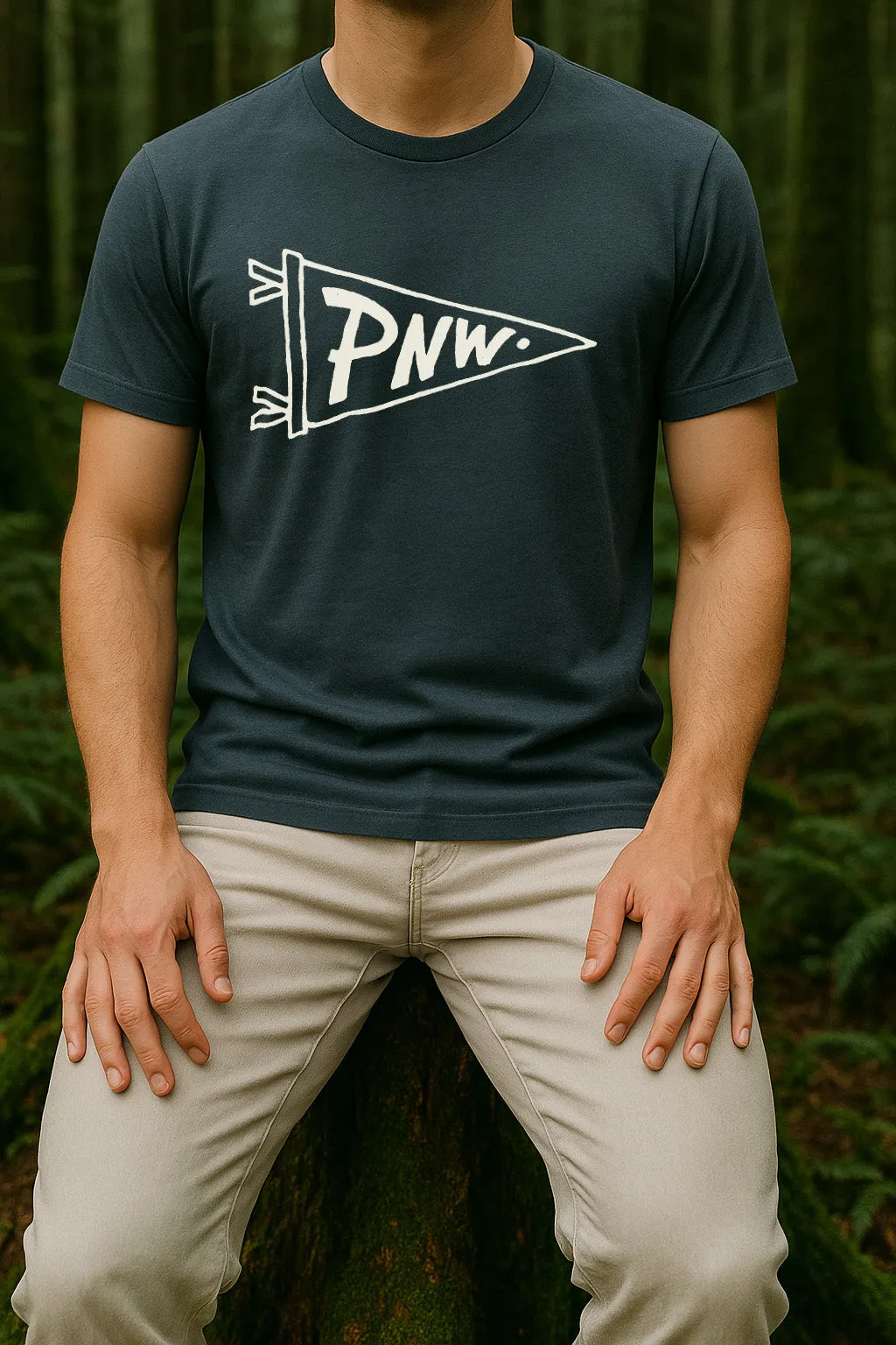 PNW Pennant Tee-Navy All-Weather Wear Chill Comfort Wear