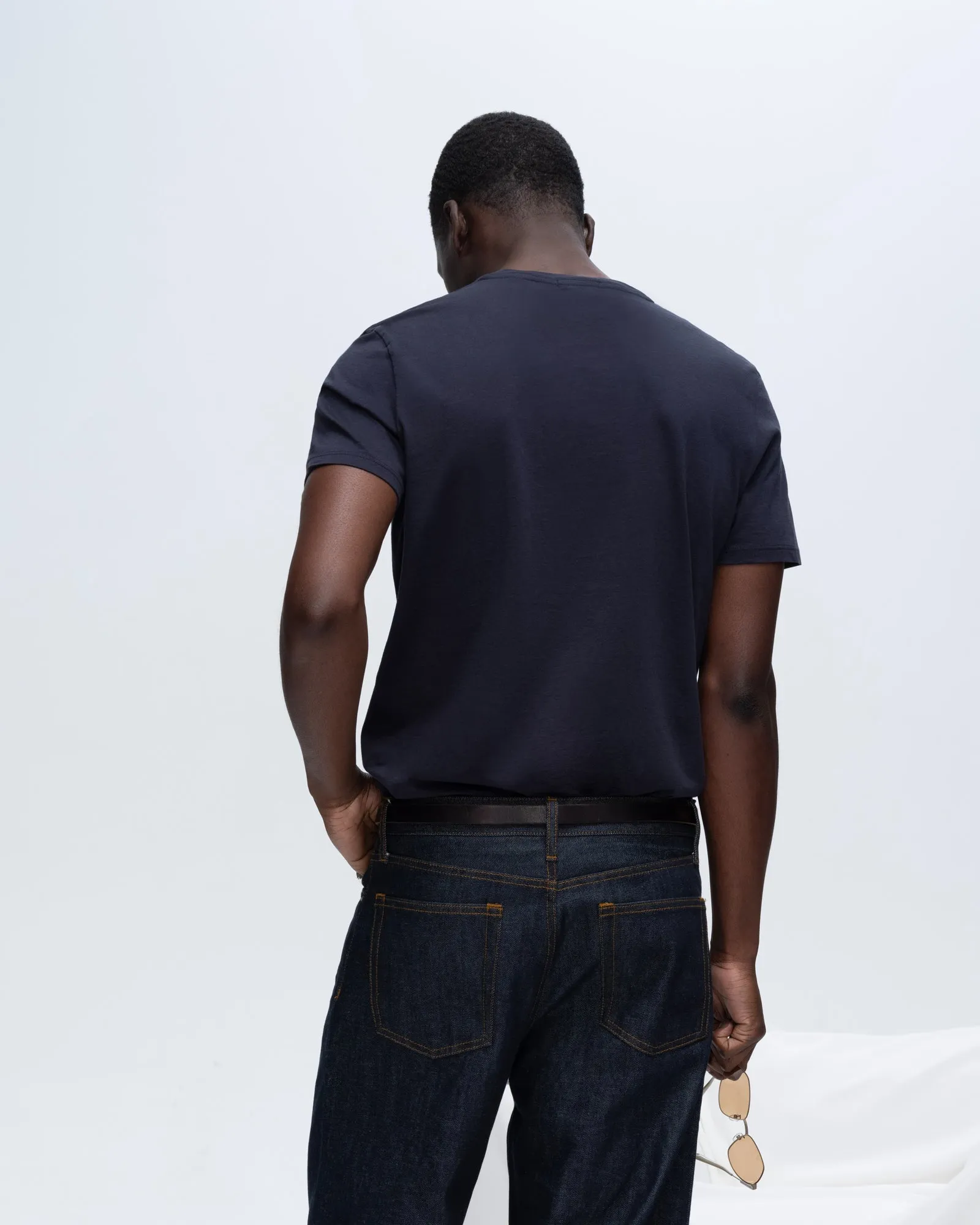 cyber monday EcoFriendly Dye Classic Jersey V-Neck Tee - Midnight