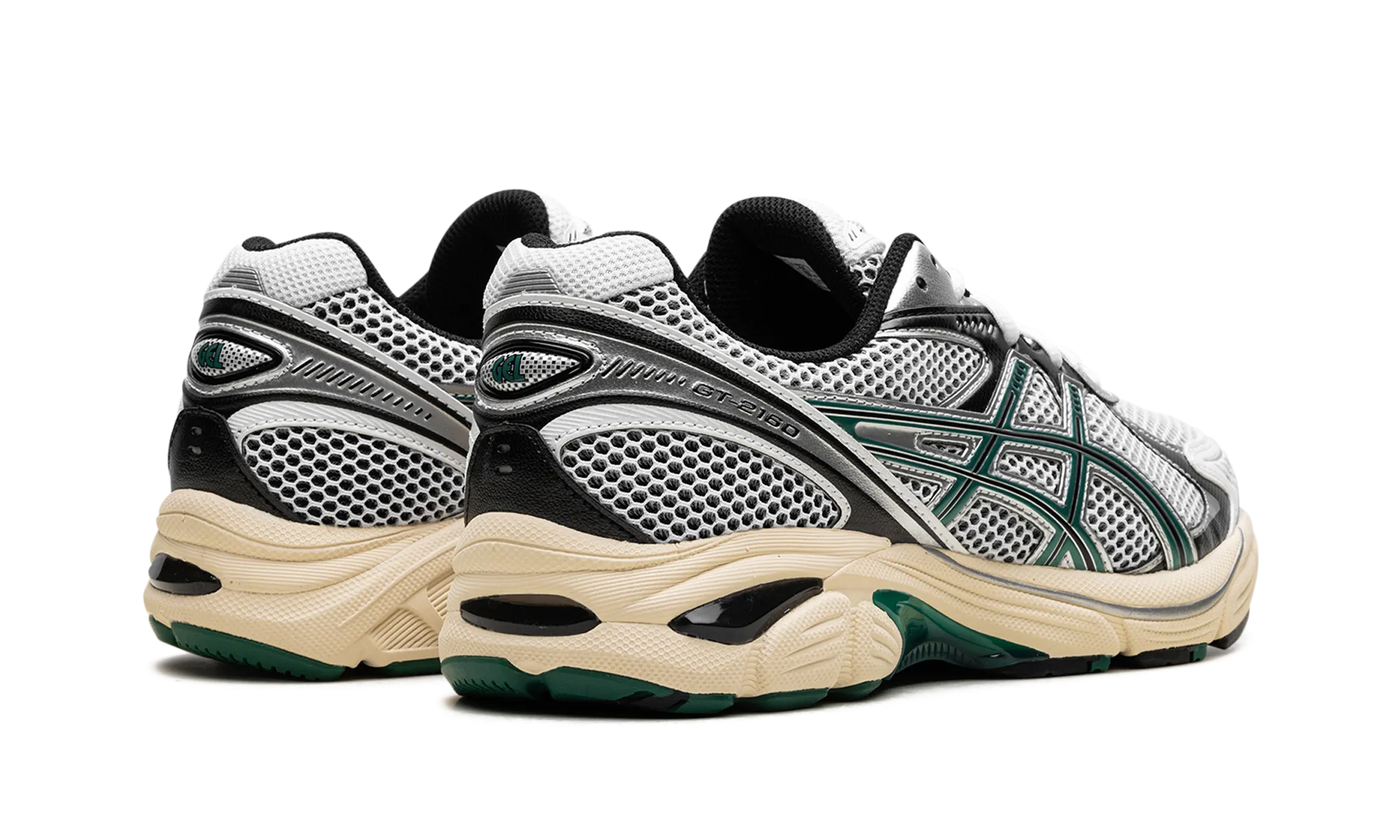 GT-2160 "White Jasper Green" Square Toe Stretch Laces