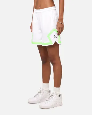 Cool Basic Jordan Women's Dr-FIT 4" Sport Diamond Shorts White/White/Green