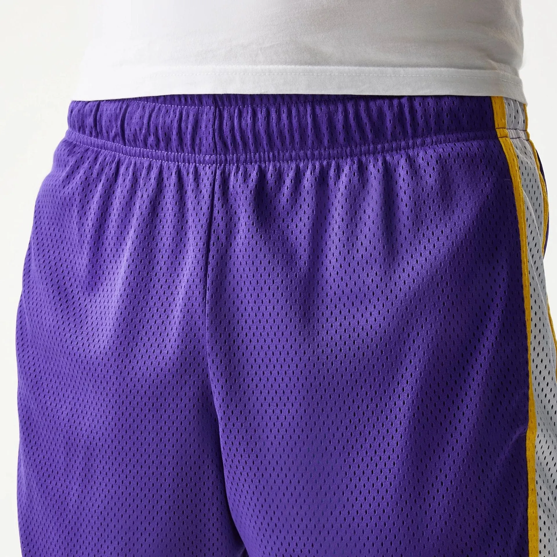 LA Lakers NBA Sport Classic Purple Shorts Relaxed Cut Fitness Look