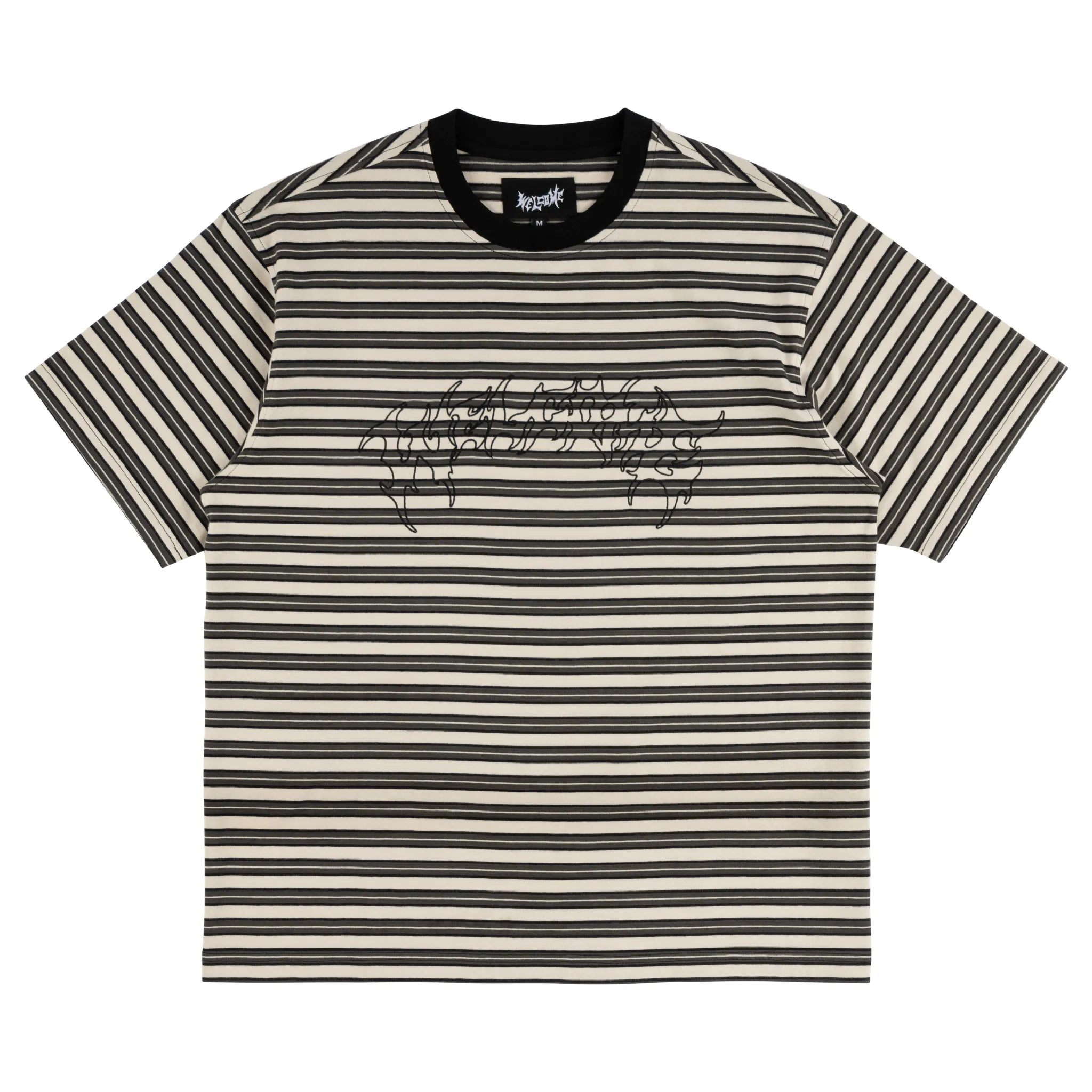 Concrete Boxy Striped Knit Tee Athletic and Cool