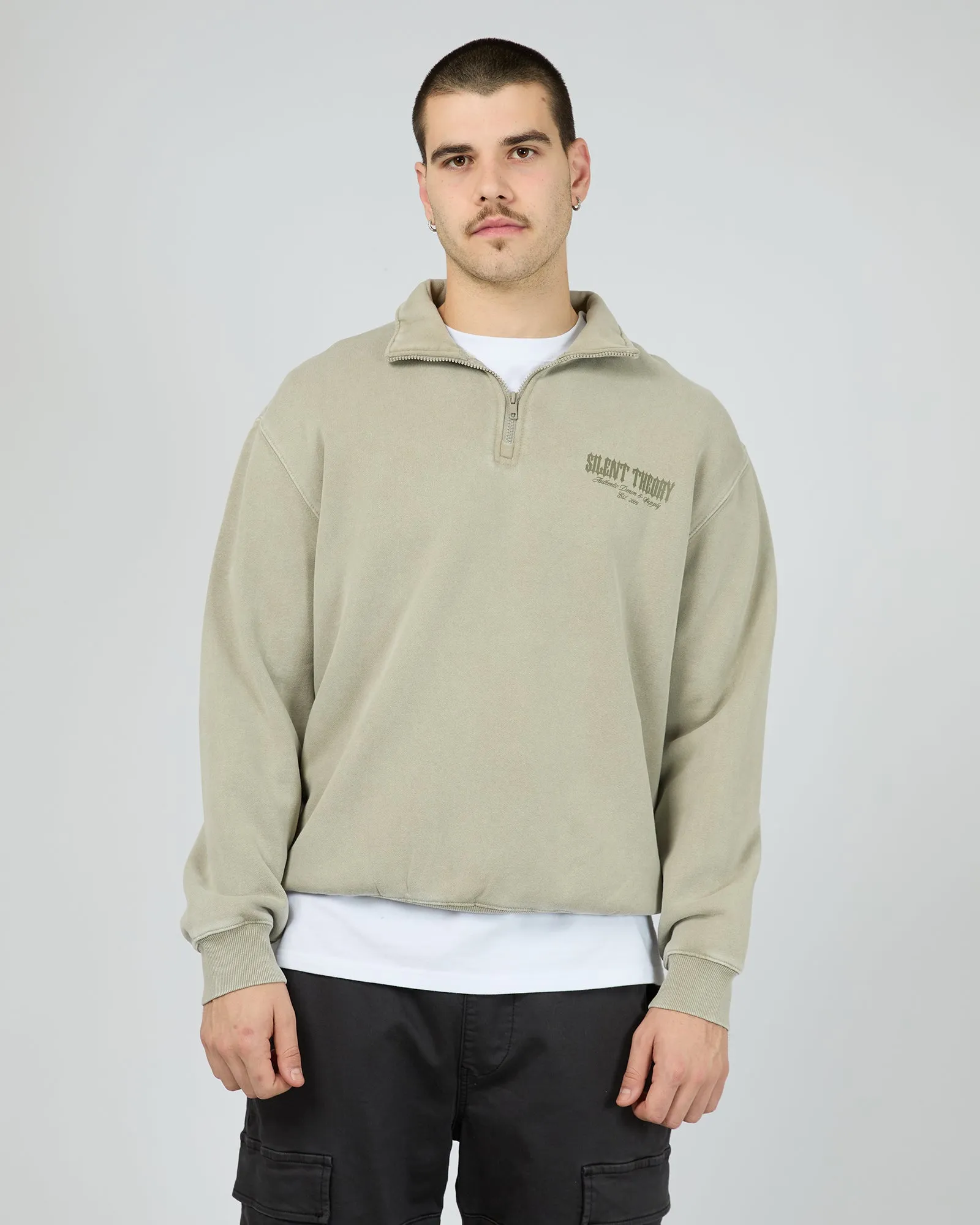 Cozy Fit Home Comfort Conflict Quarter Zip Khaki