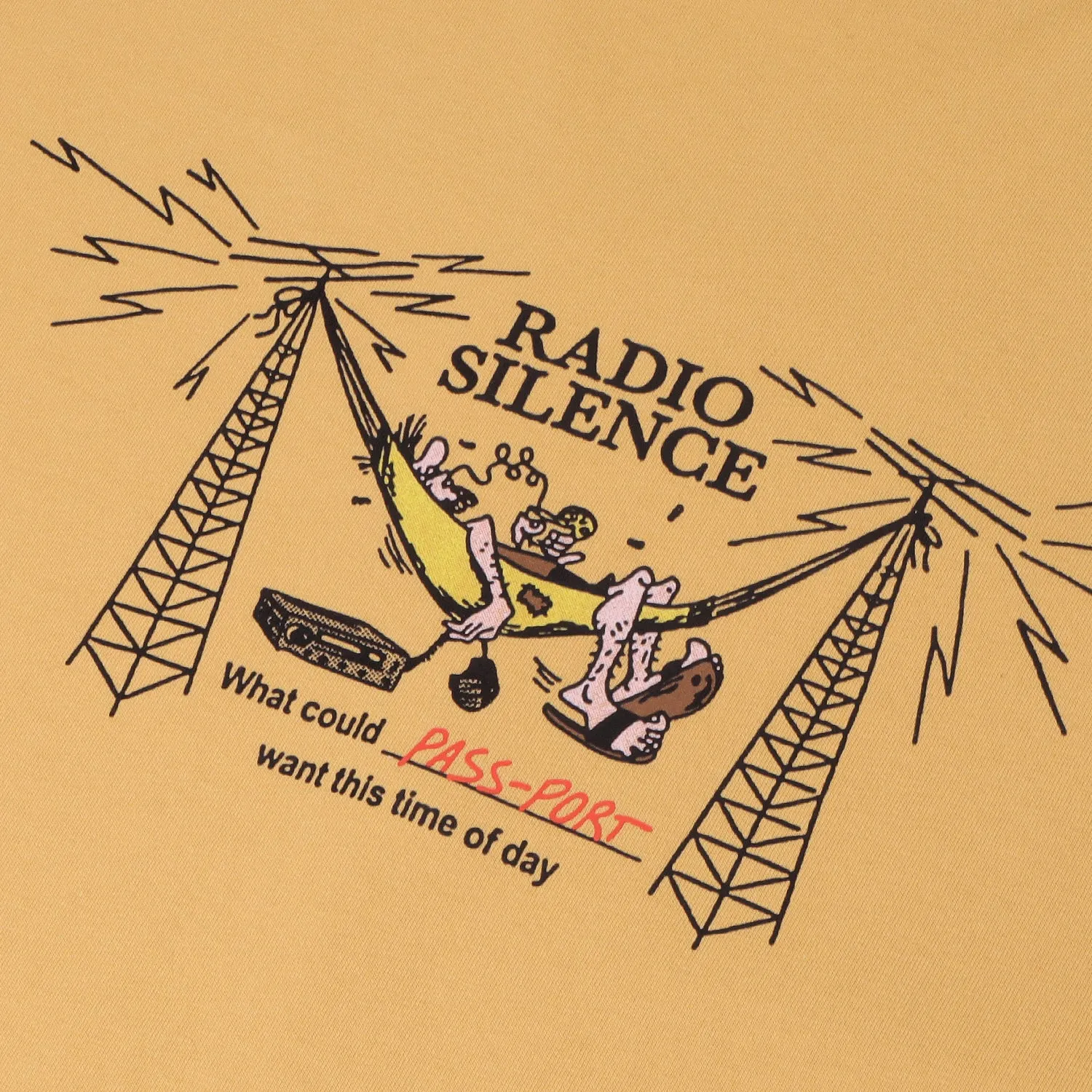 Pass~Port Radio Silence Tee - Barley Smart Wear Cross Grain Knit