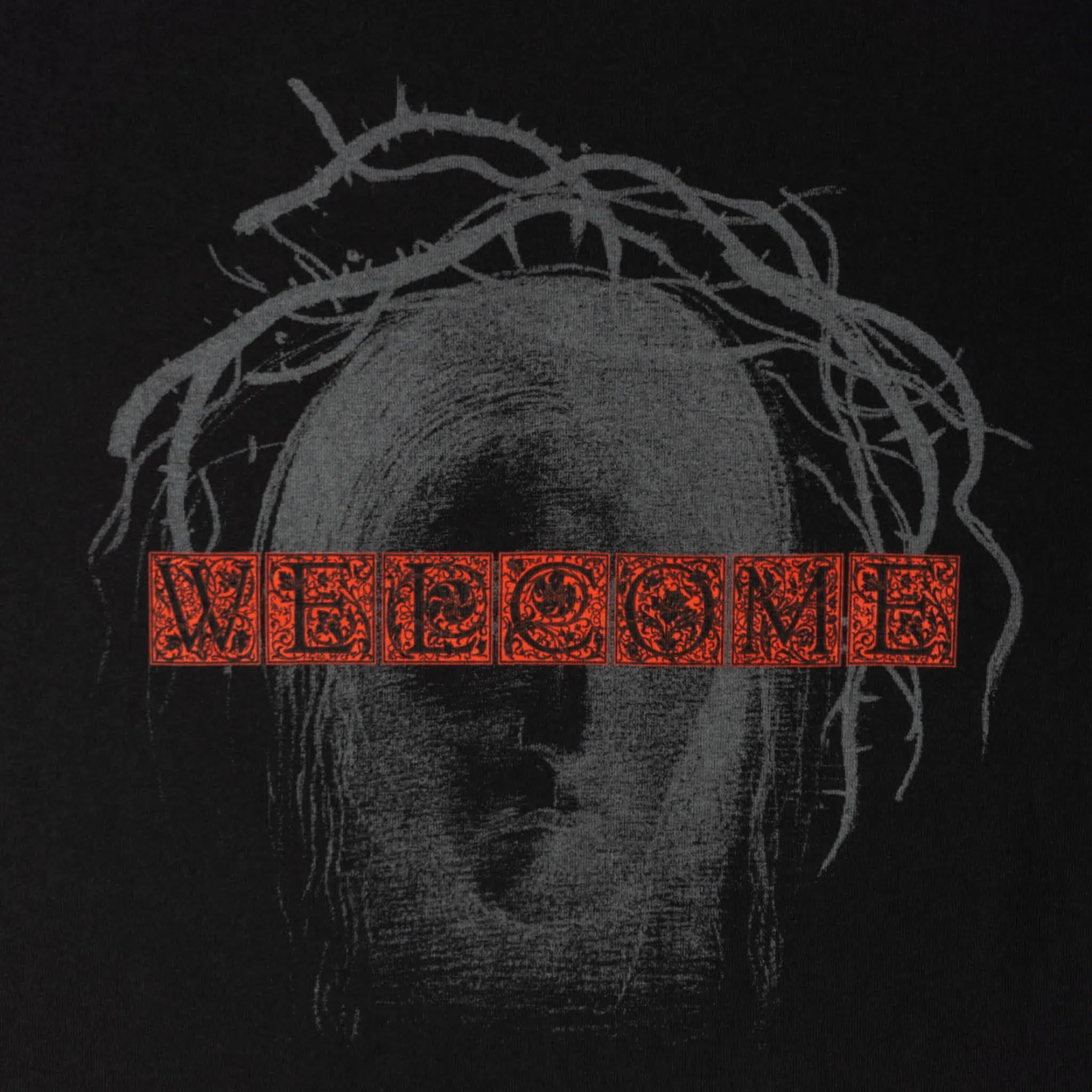 All Season Wear Low Profile Collar Redacted Boxy Garment-Dyed Tee