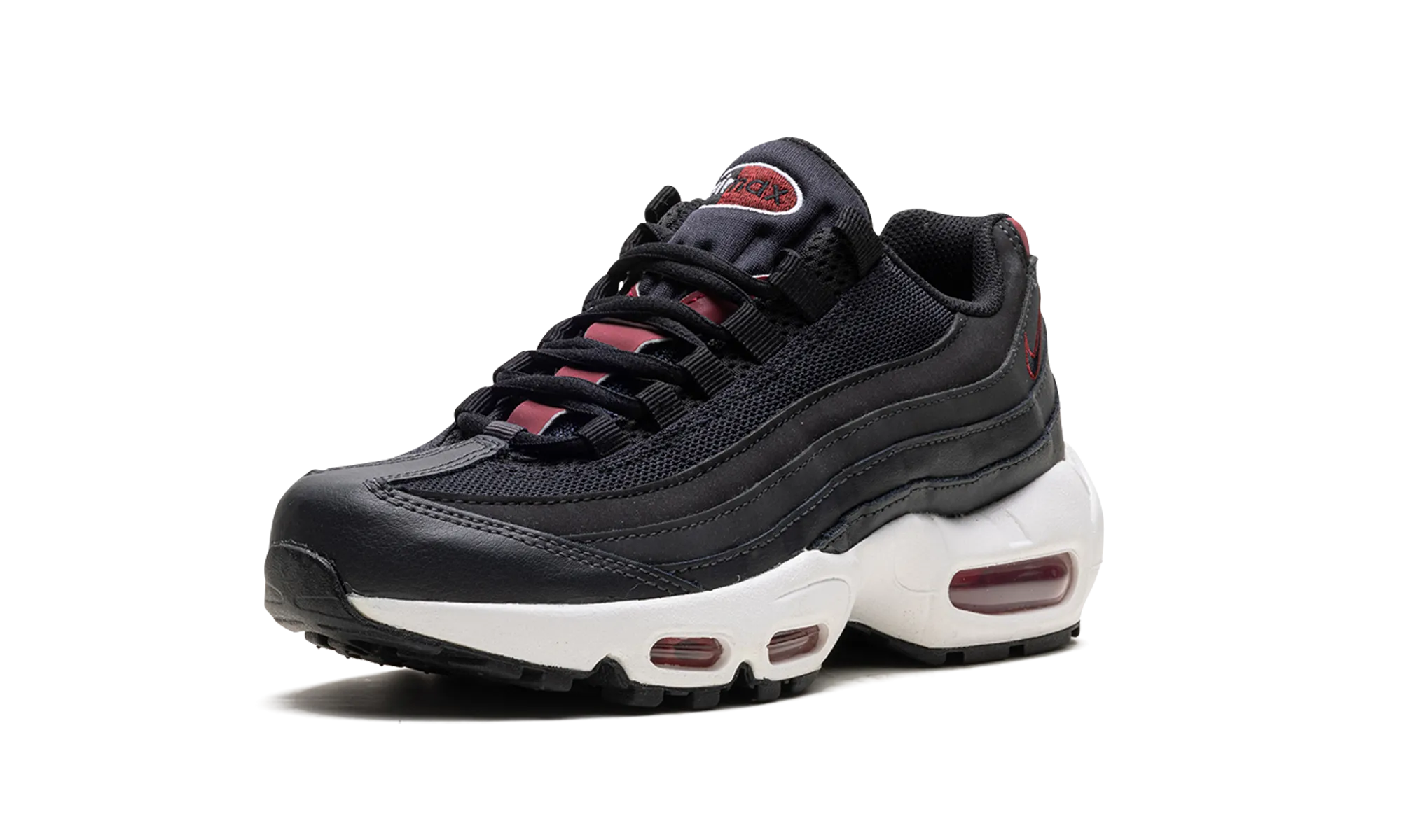 Nike Air Max 95 Recraft GS "Anthracite Team Red" Abrasion Resistant Material