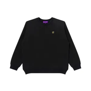 product satin lining luxury SMALL B EMBLEM RAGLAN CREW SWEAT BLACK
