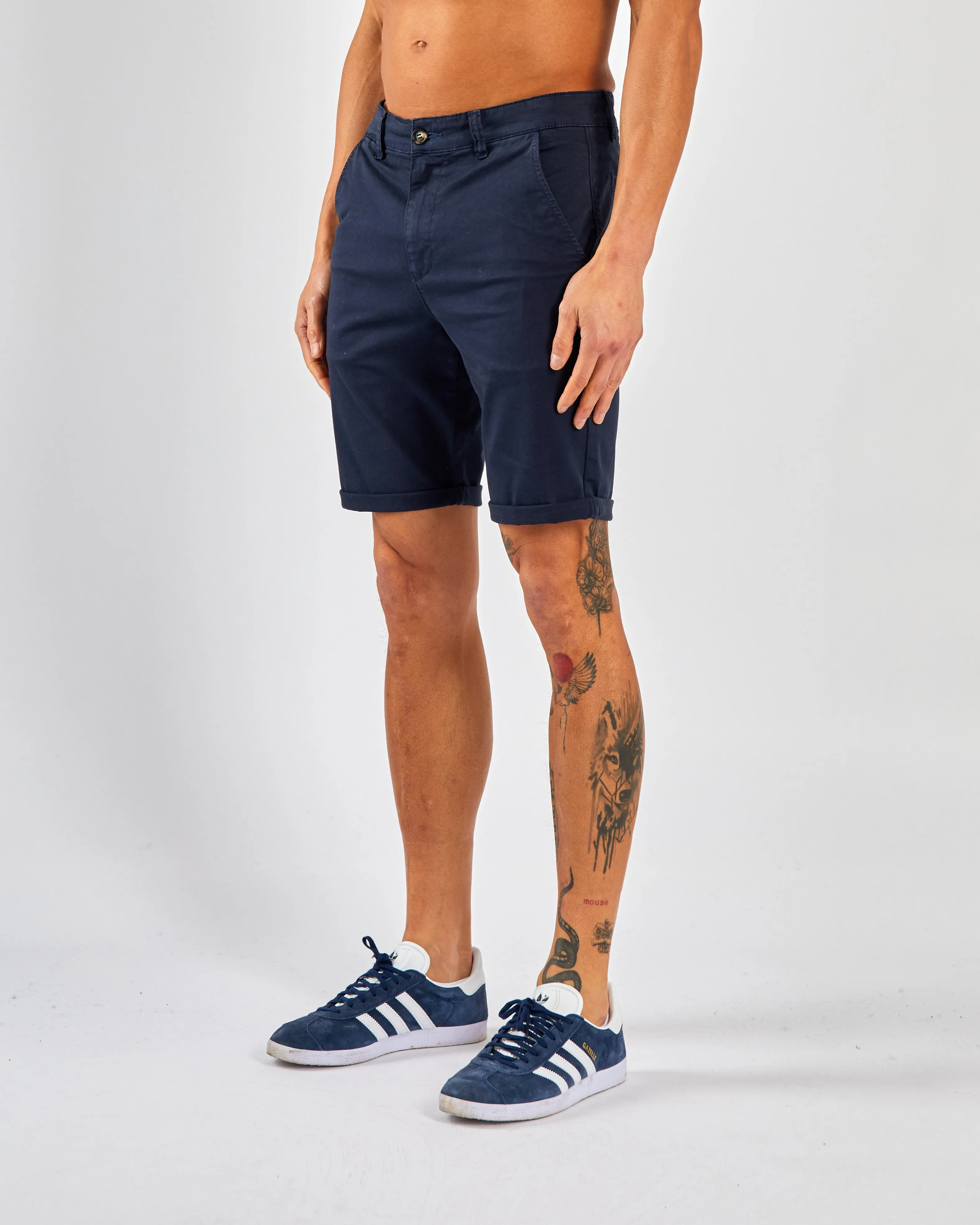 Chesney Chino Short Sail Navy Anti Pilling Surface MoistureWickingLining