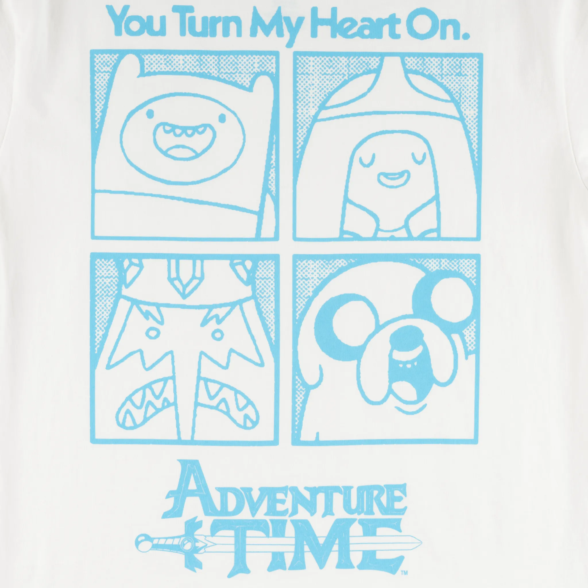 Layered Hem Detail Chilly Comfort ADVENTURE TIME X WELCOME - Heart On Boxy Garment-Dyed Tee