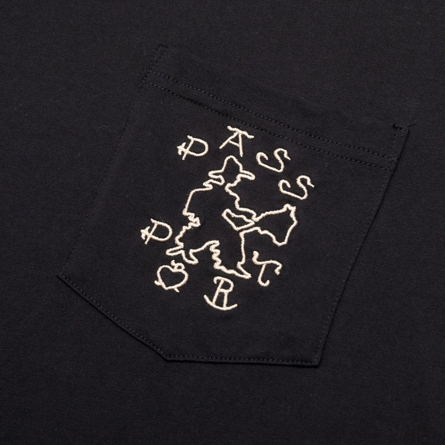 Essential layering piece Pass~Port Cowpoke Organic Cotton Pocket Tee - Black
