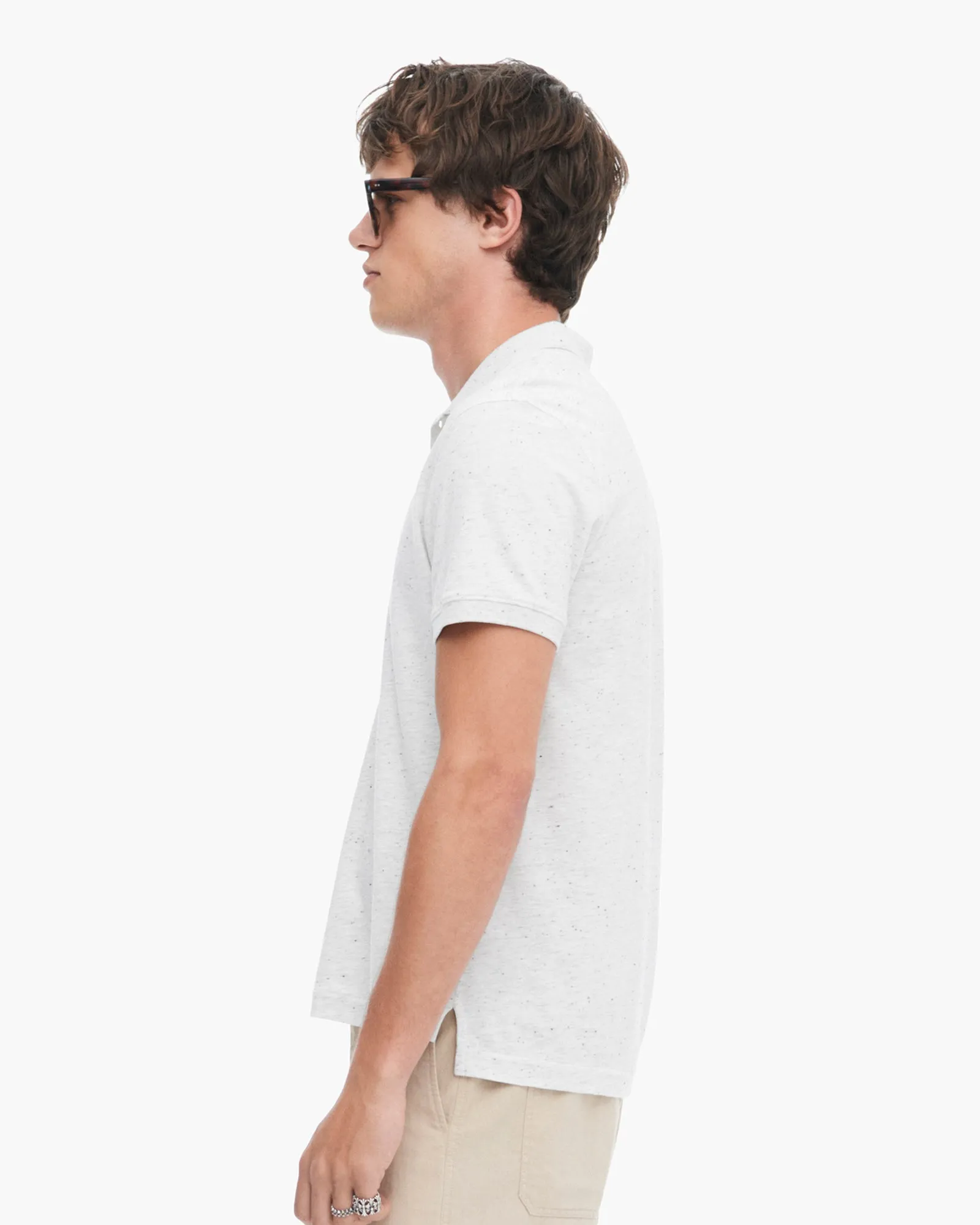 brandable Donegal Jersey Short Sleeve Polo - H. Silver