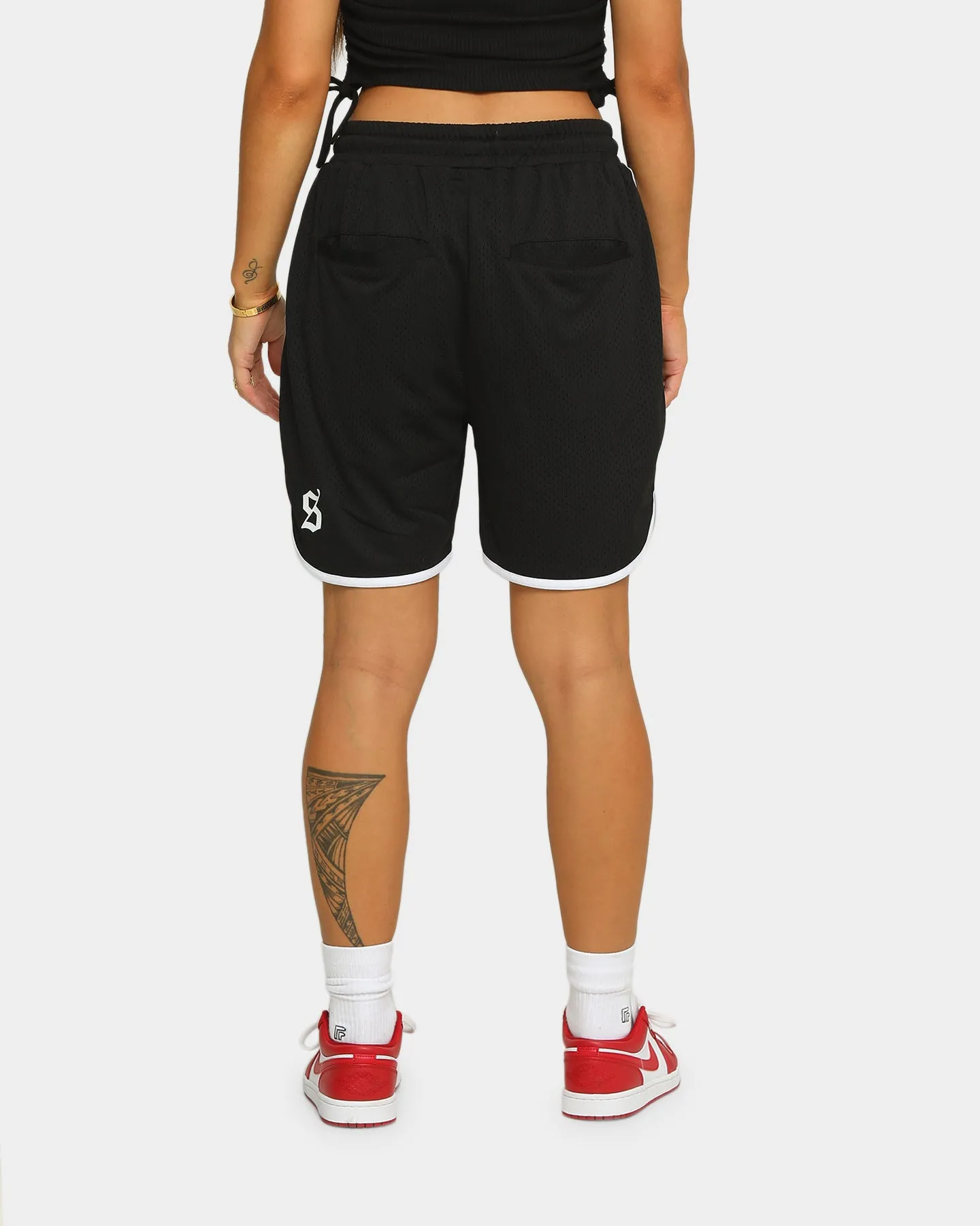 Saint Morta Era Mesh Basketball Short Black/White Trendy Mood Adaptive Fit